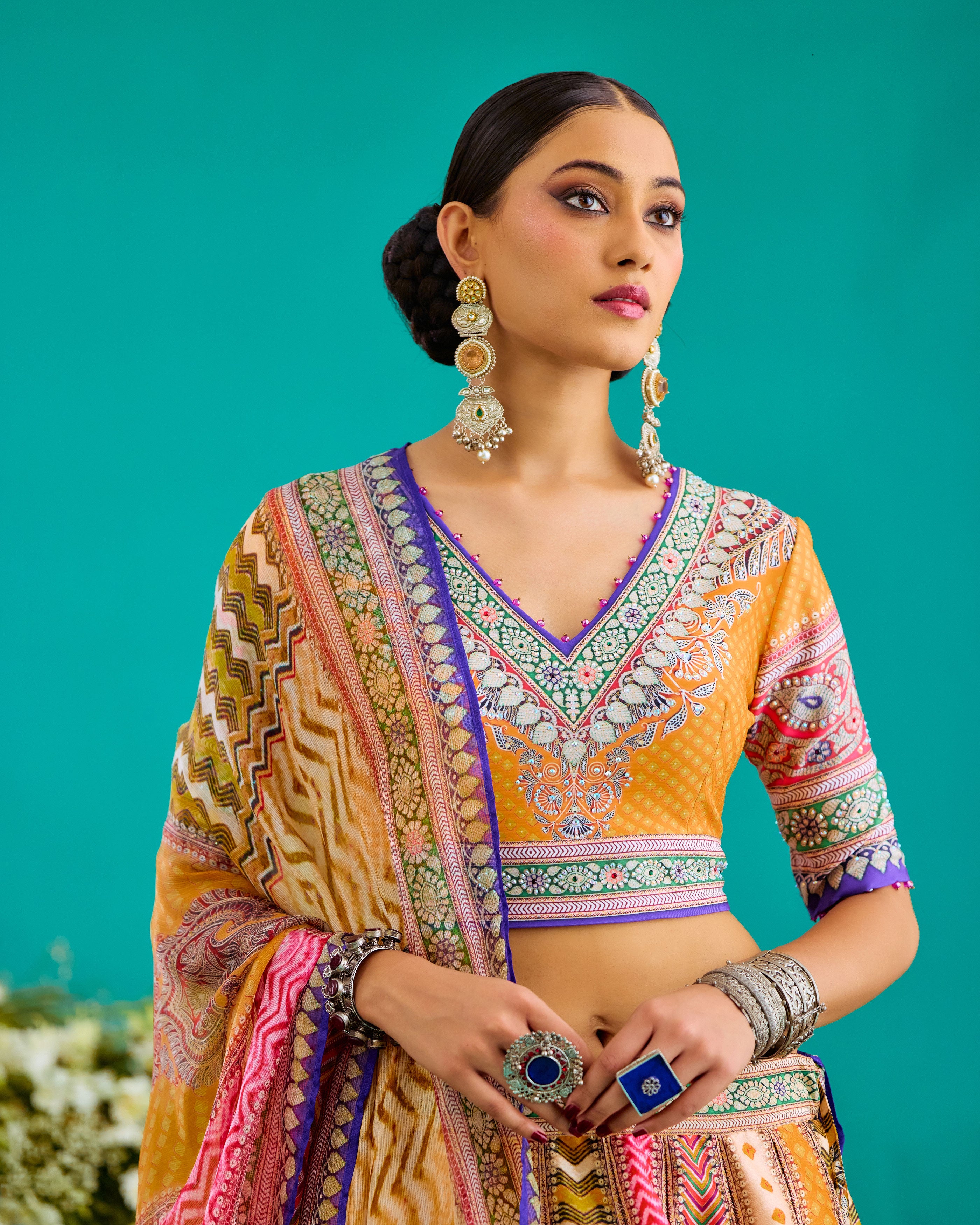 Baati : Leela - Multi/Marygold