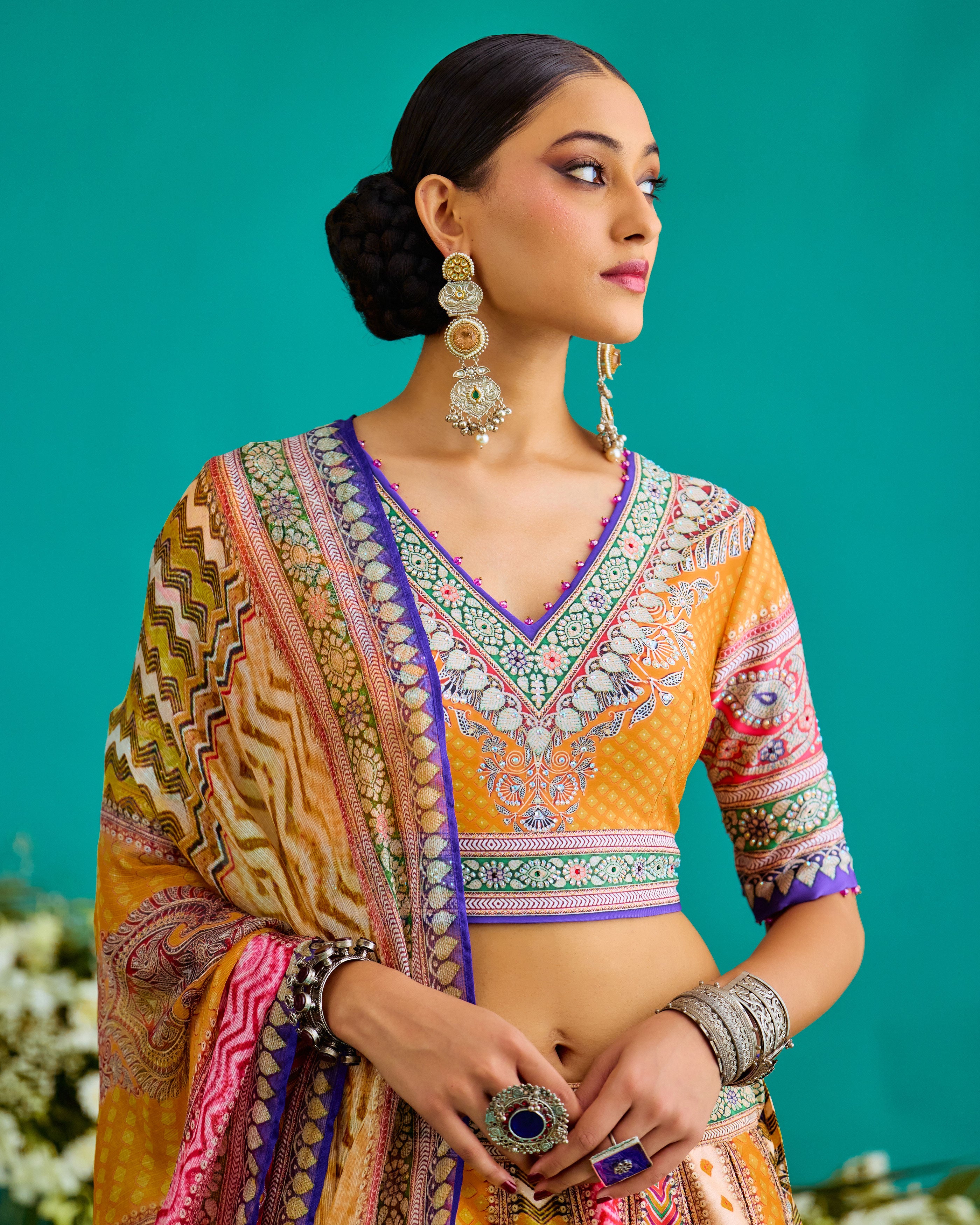 Baati : Leela - Multi/Marygold