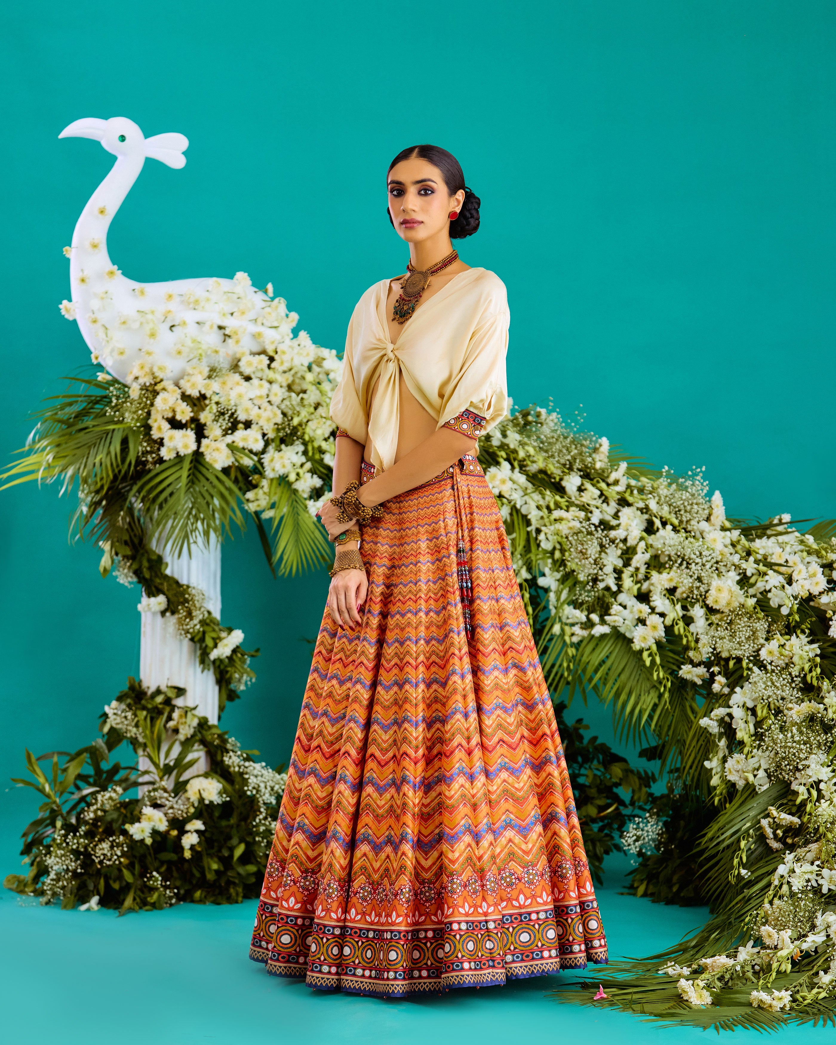 Baati : Rubali/Leela - Ivory/Chevron