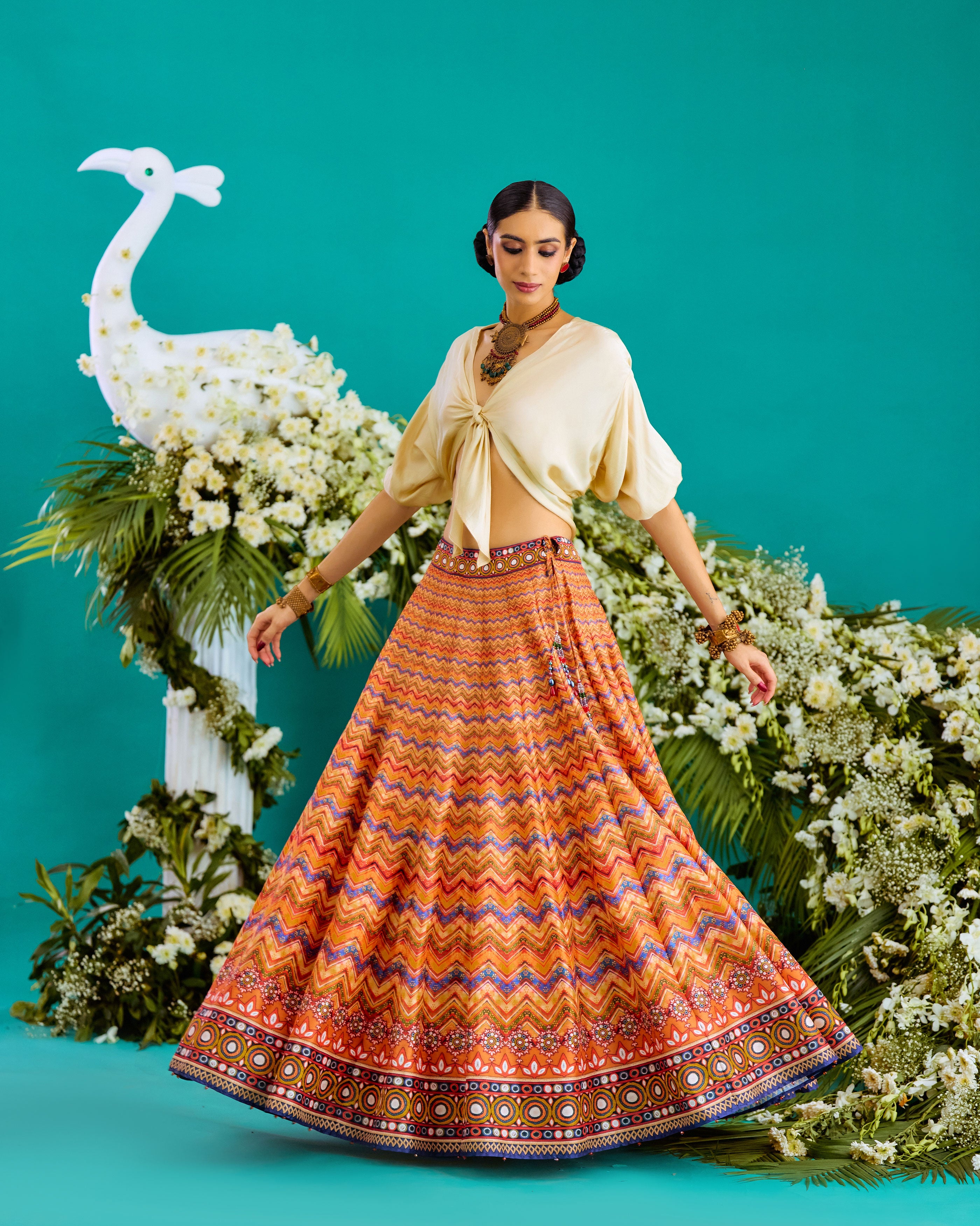 Baati : Rubali/Leela - Ivory/Chevron