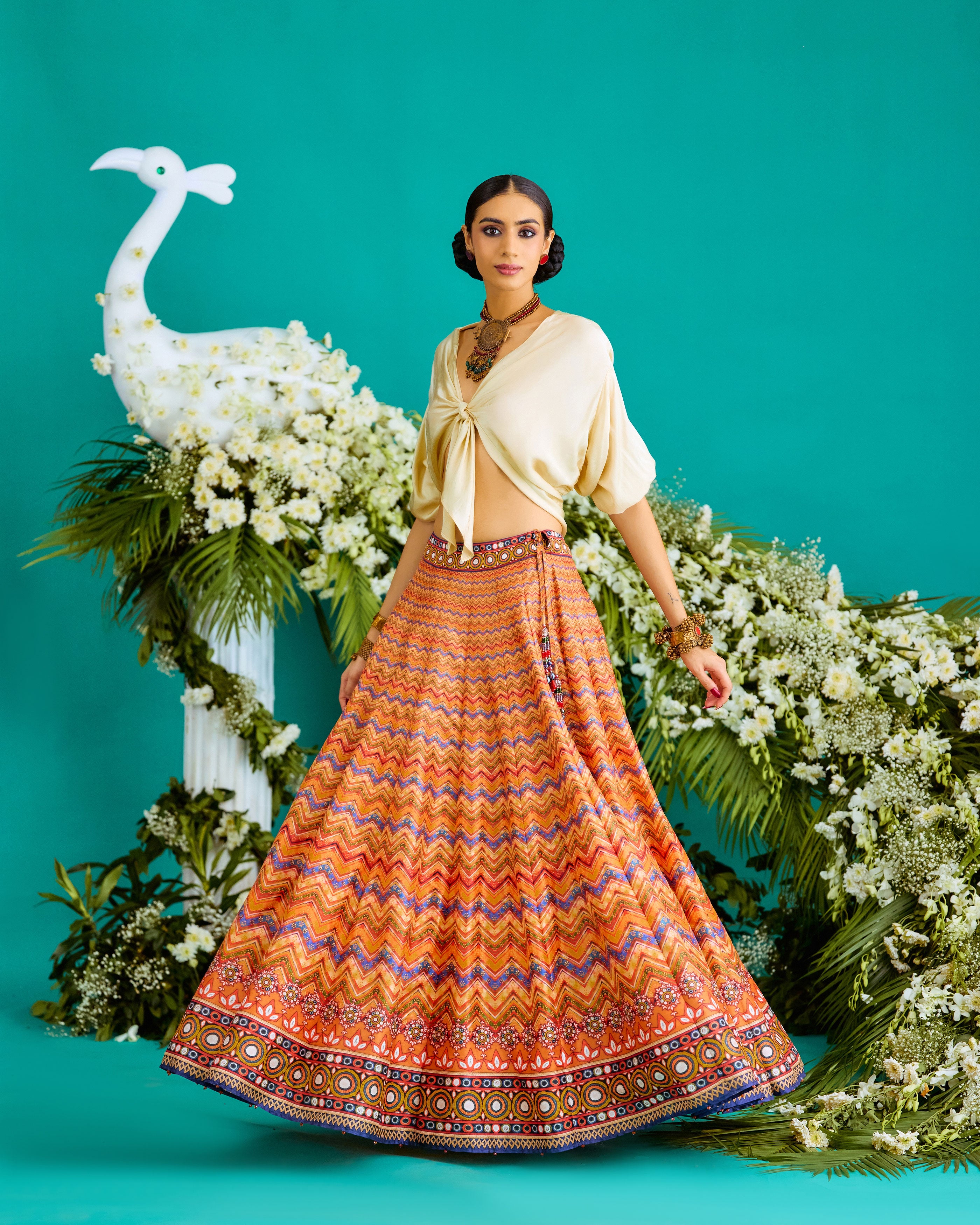 Baati : Rubali/Leela - Ivory/Chevron