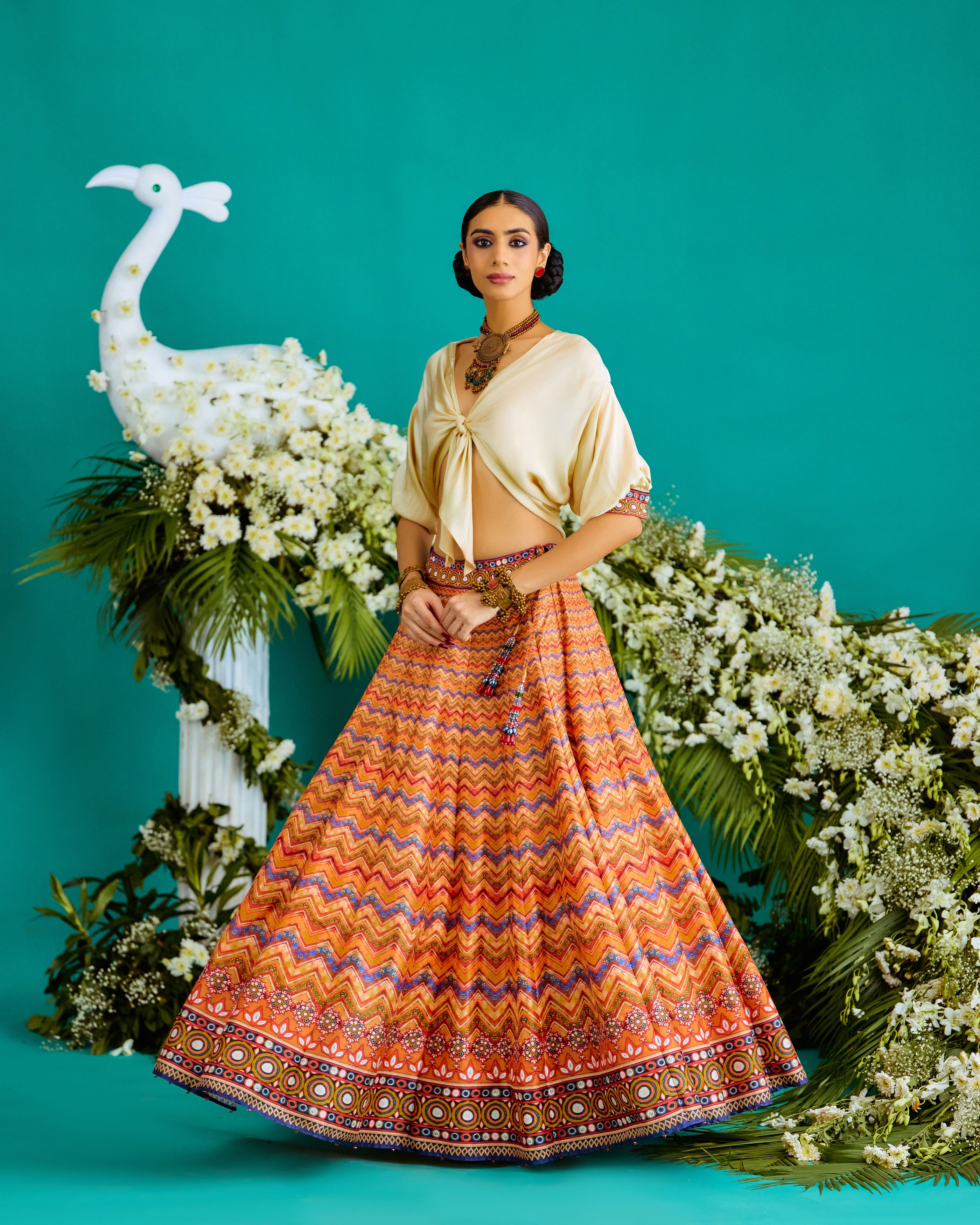 Baati : Rubali/Leela - Ivory/Chevron