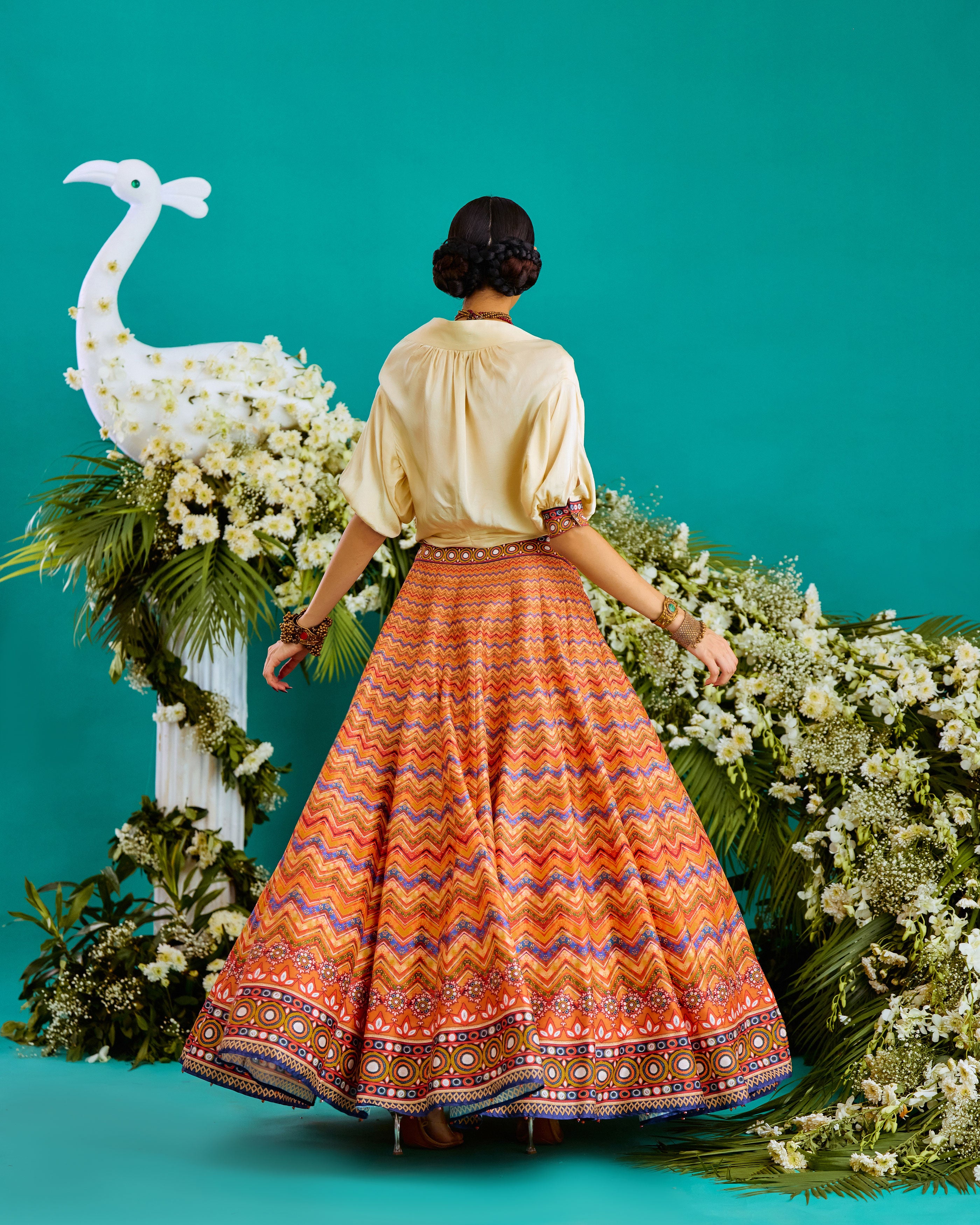Baati : Rubali/Leela - Ivory/Chevron