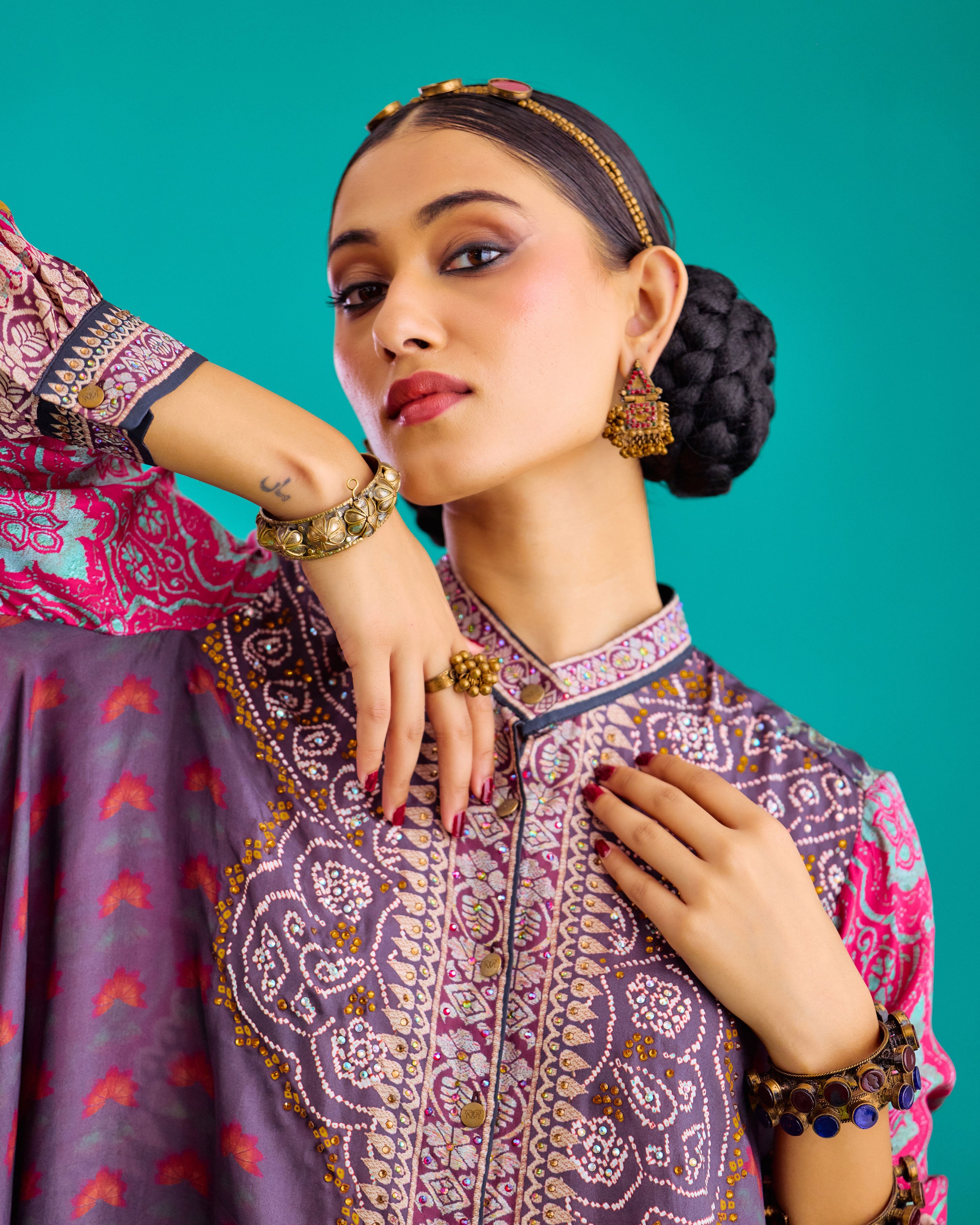 Baati : Nilofer - Fuchsia/Burgundy