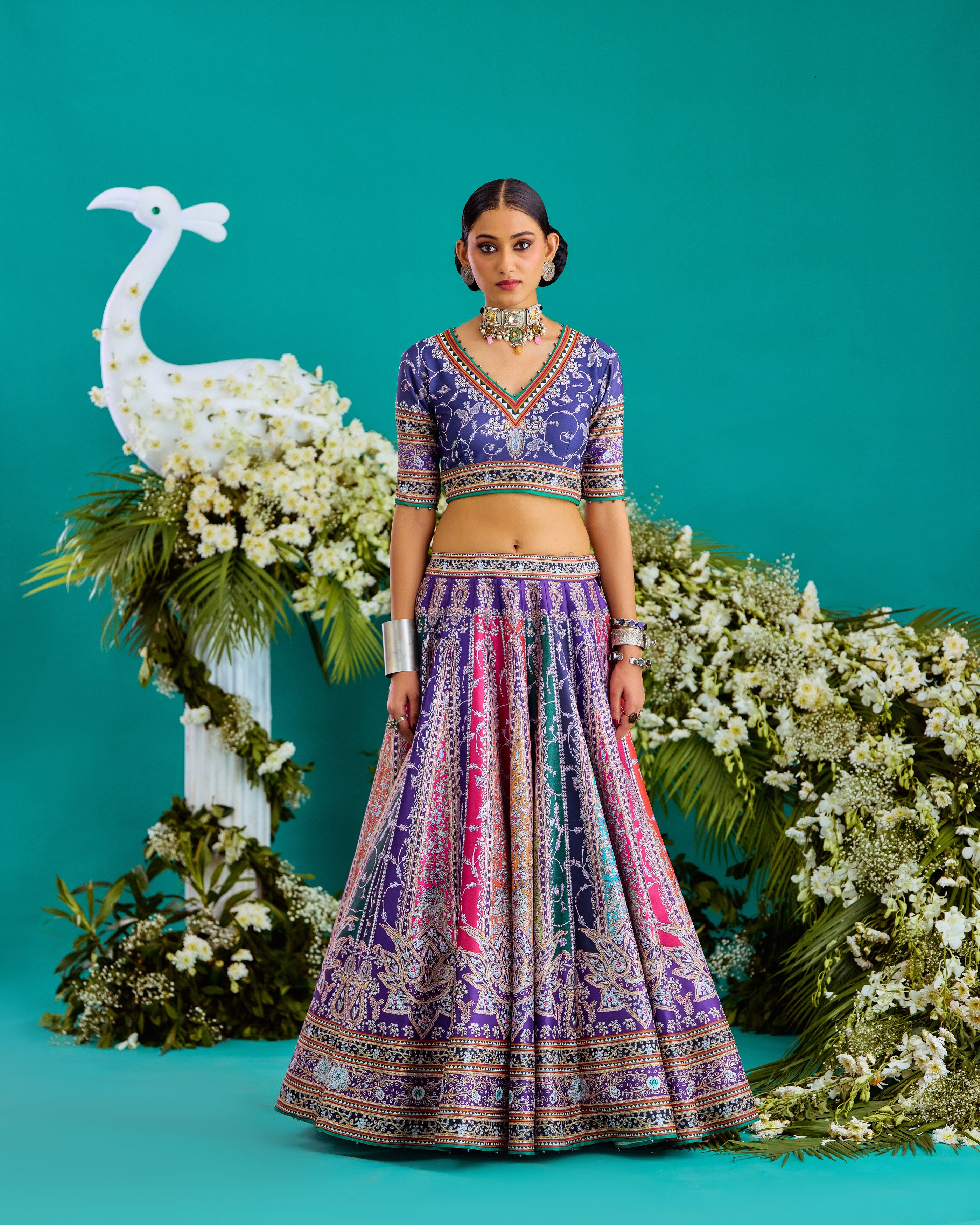 Baati : Leela - Navy/Multi