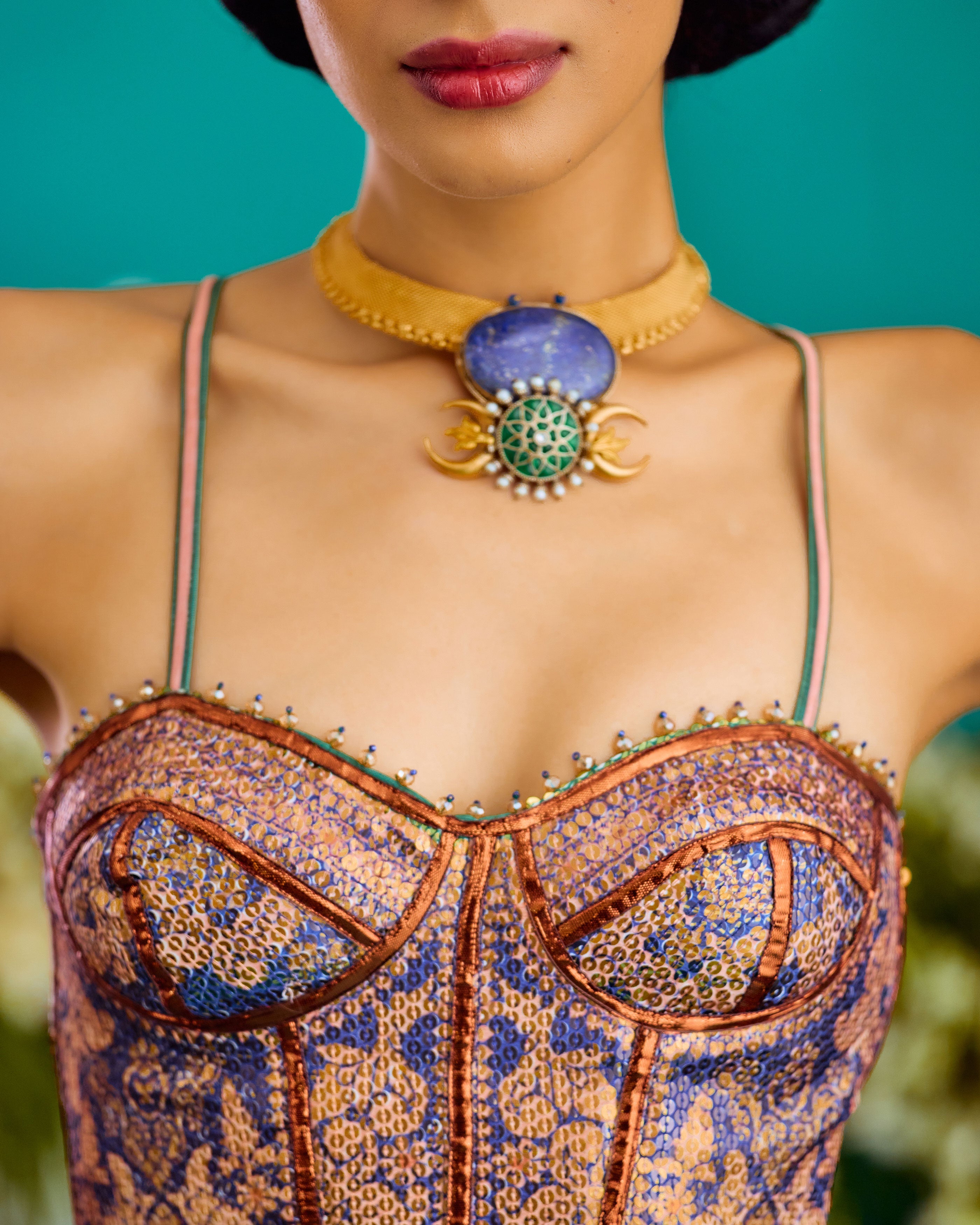 Baati : Corset Leela - Purple/Gold