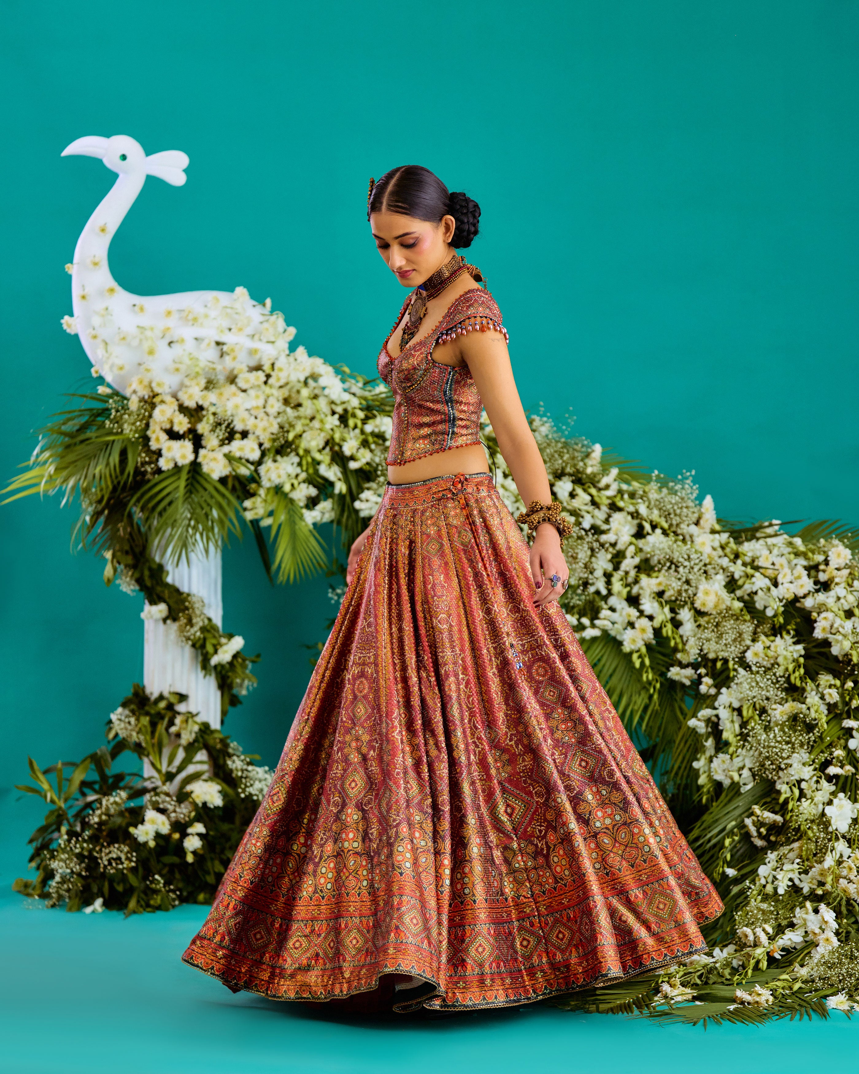 Baati : Corset Leela - Rust/Gold