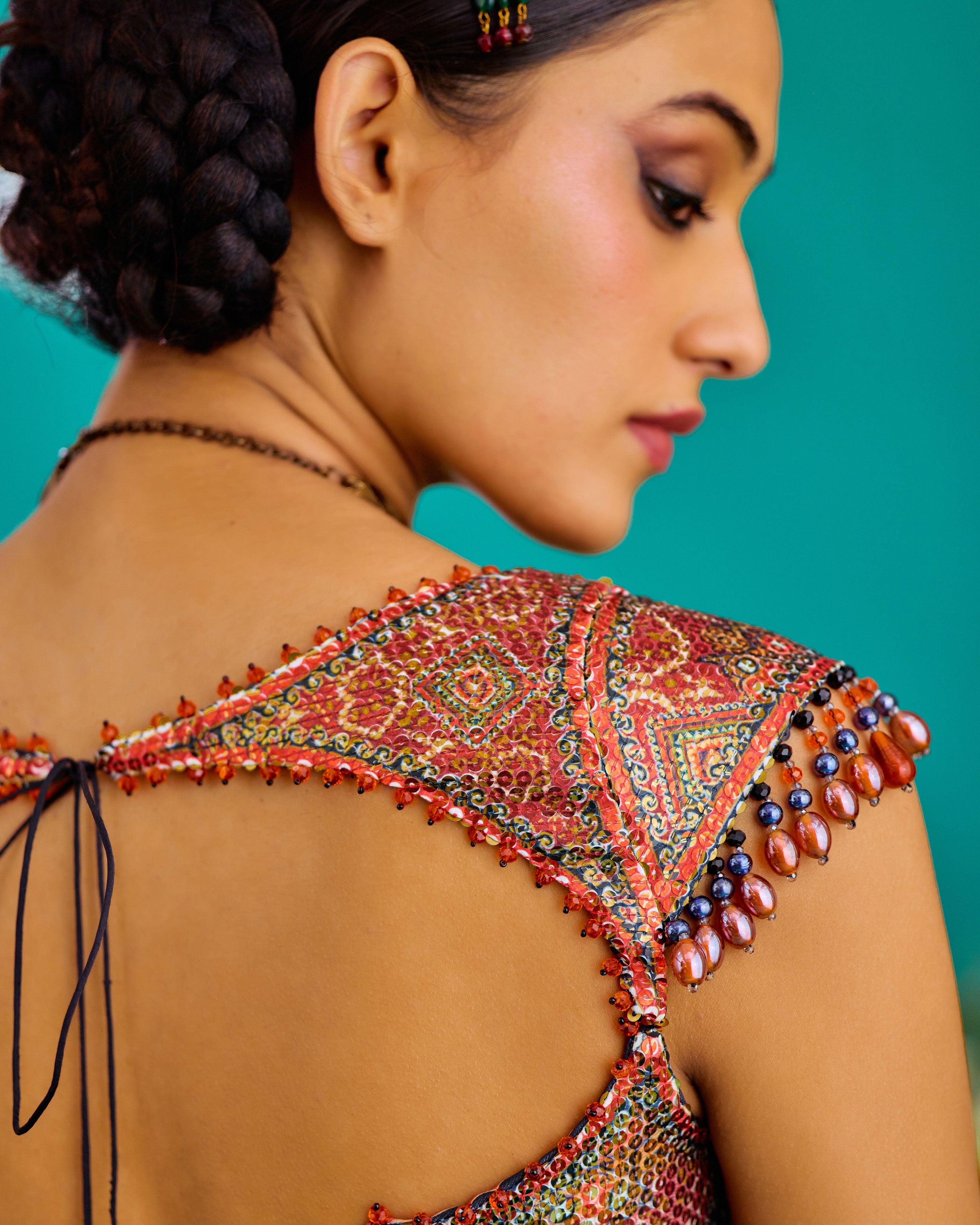 Baati : Corset Leela - Rust/Gold