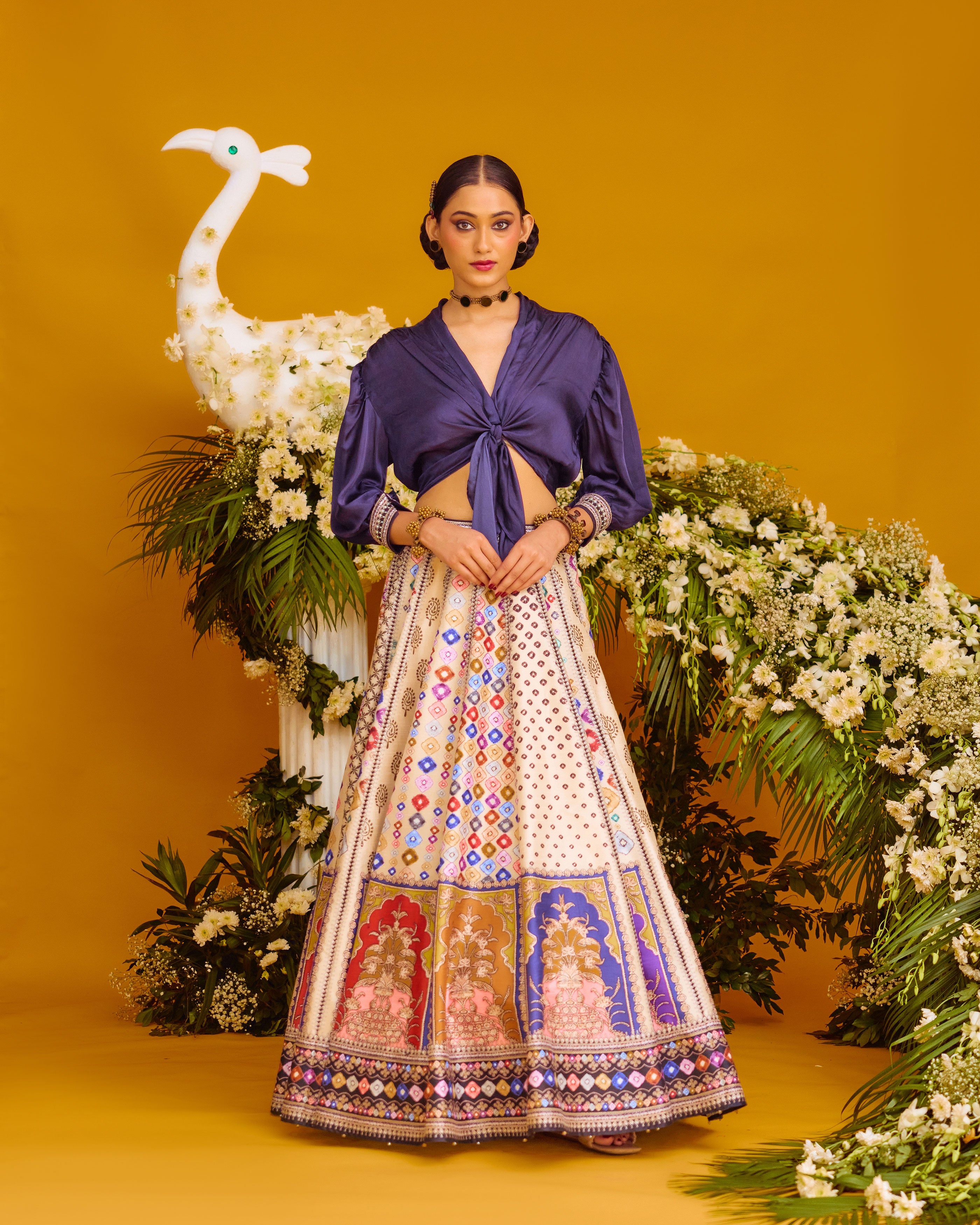 Baati : Rubali/Leela - Navy/Multi