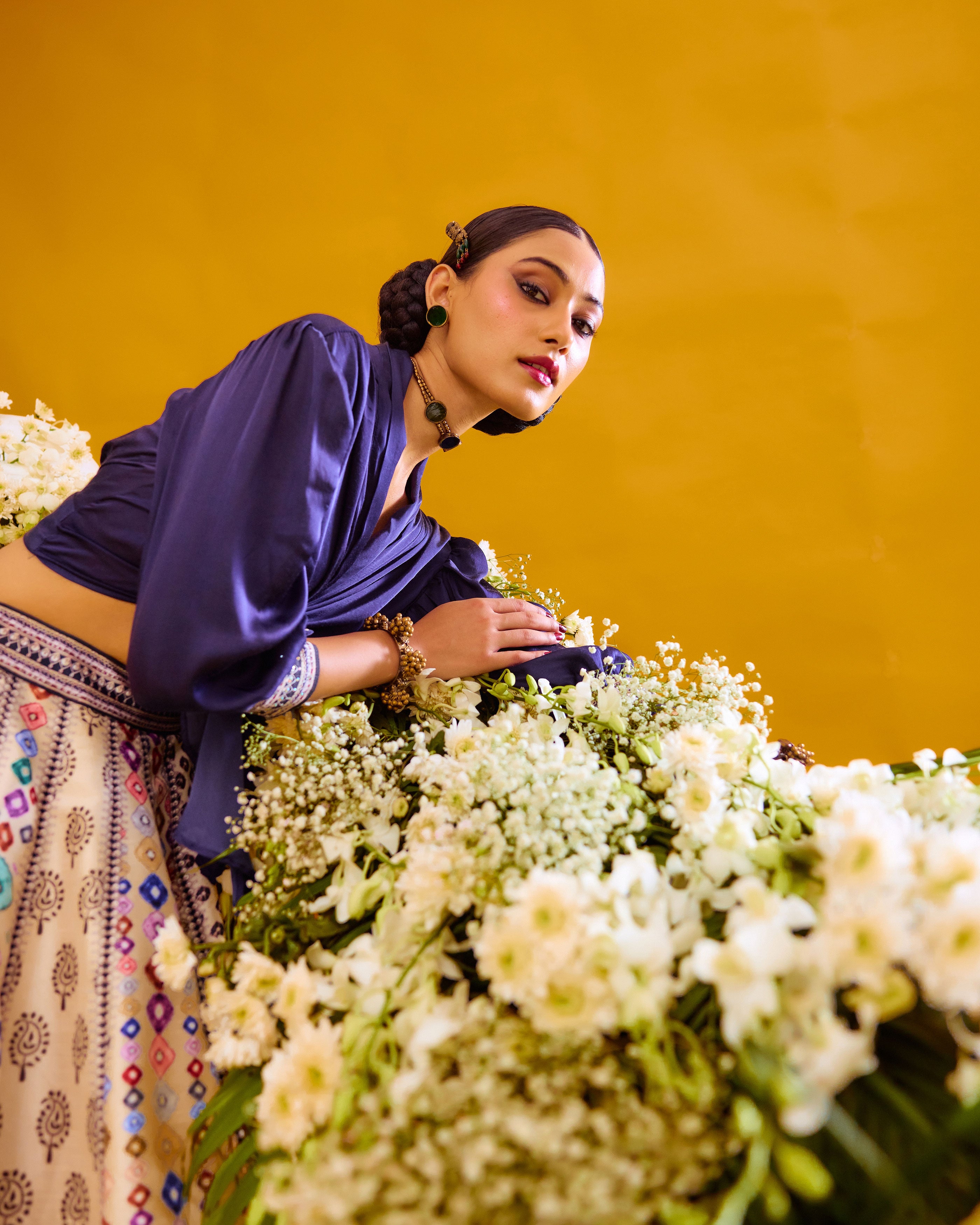 Baati : Rubali/Leela - Navy/Multi