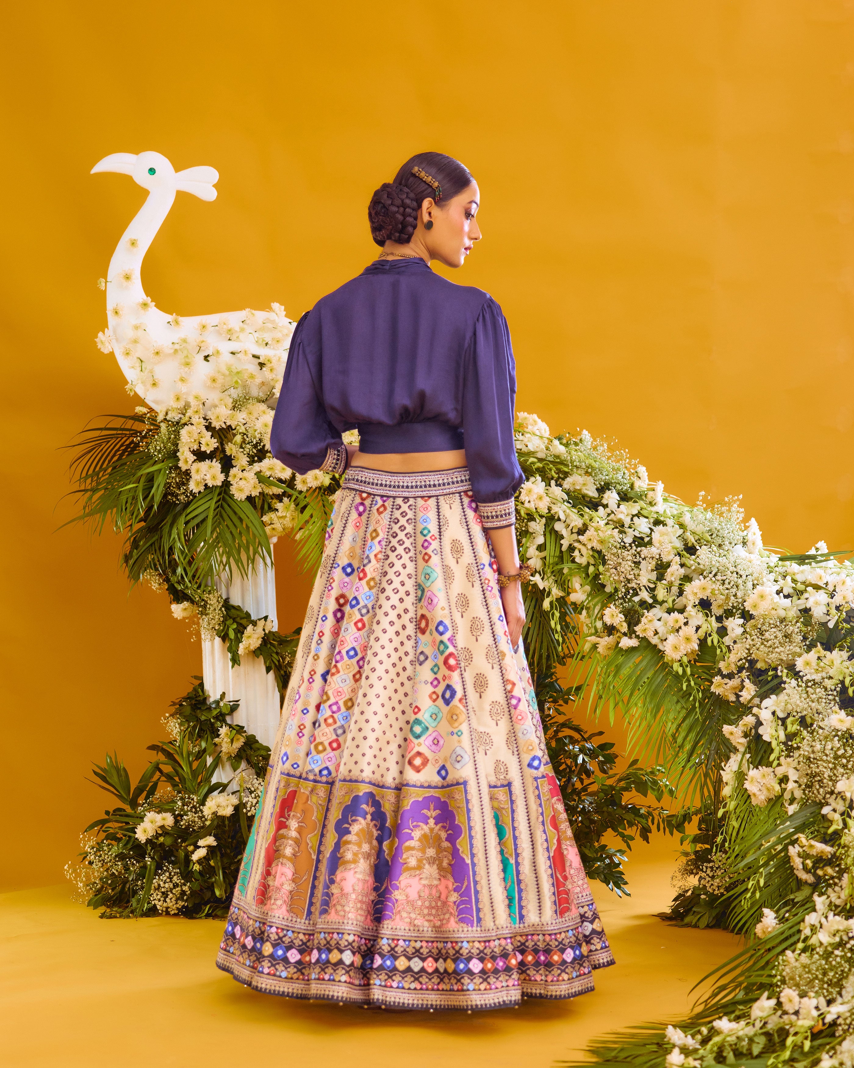 Baati : Rubali/Leela - Navy/Multi