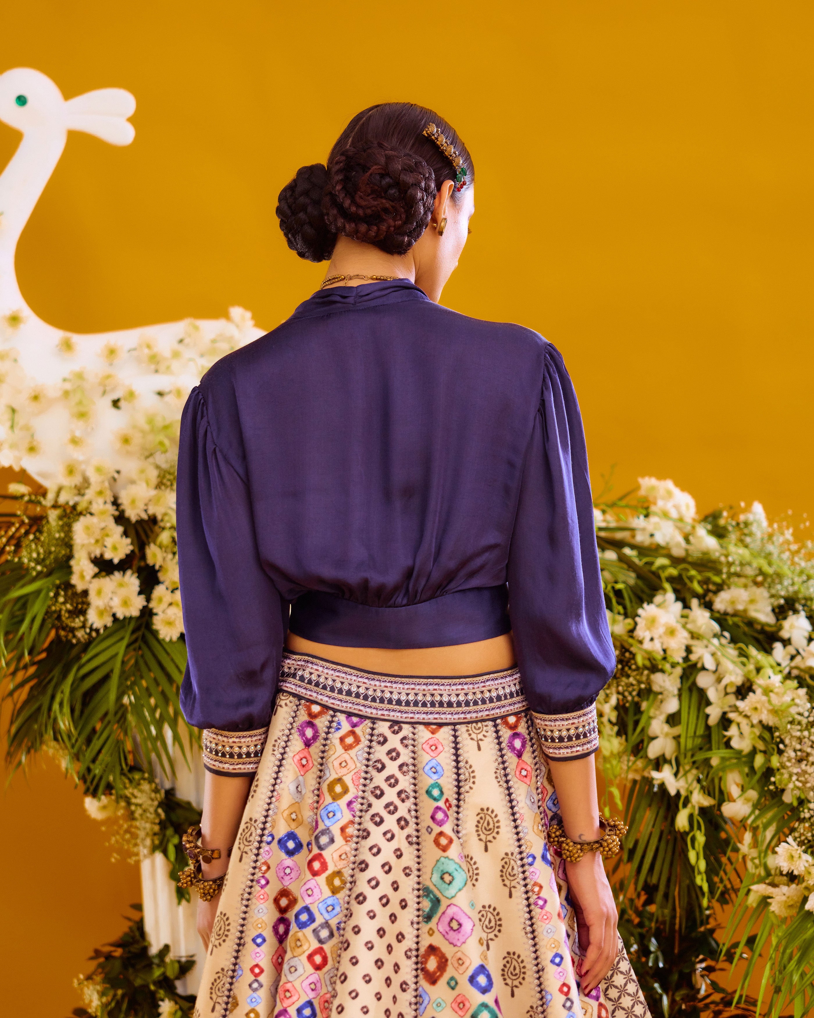 Baati : Rubali/Leela - Navy/Multi