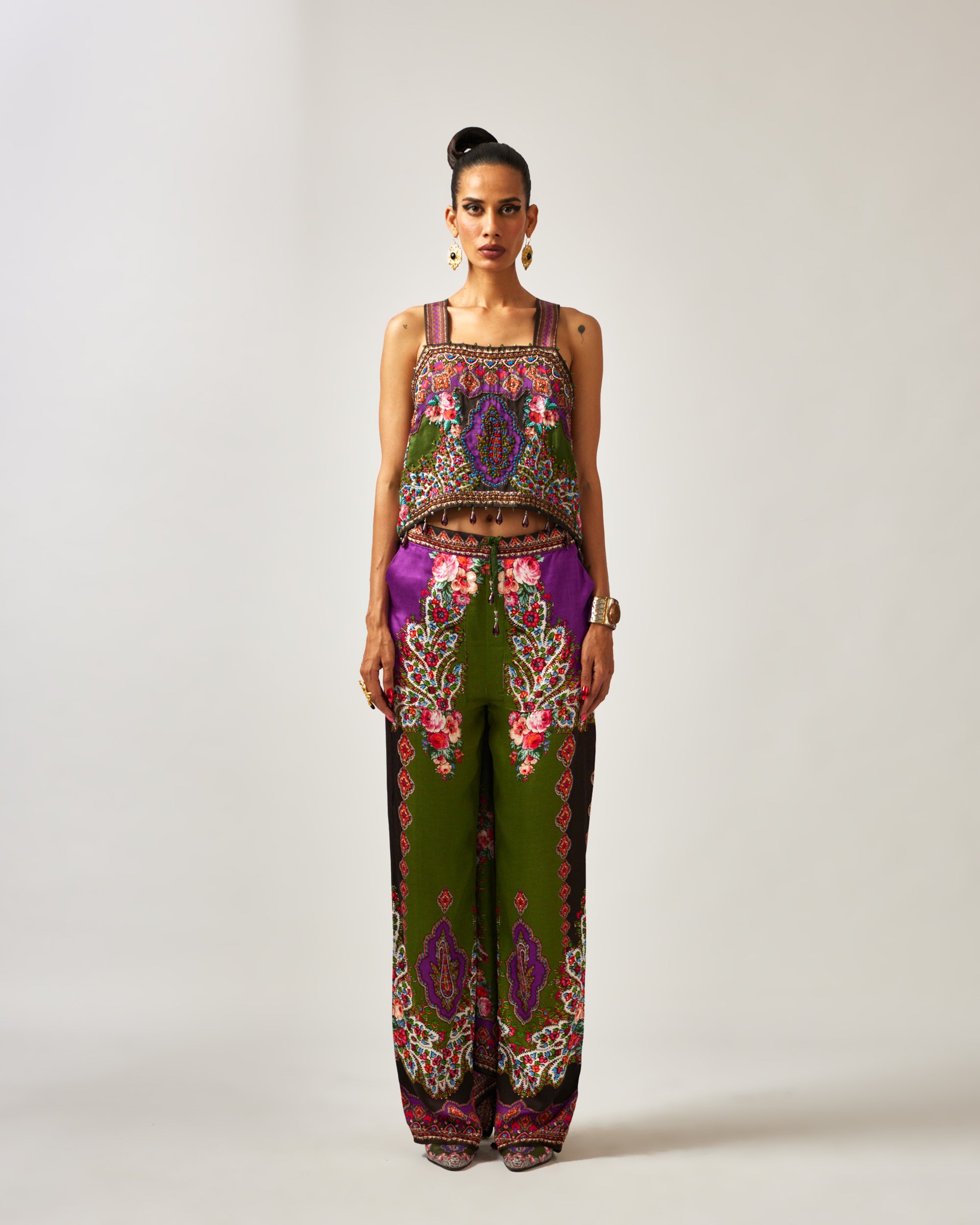 mon amour : Bershna - Purple/Emerald