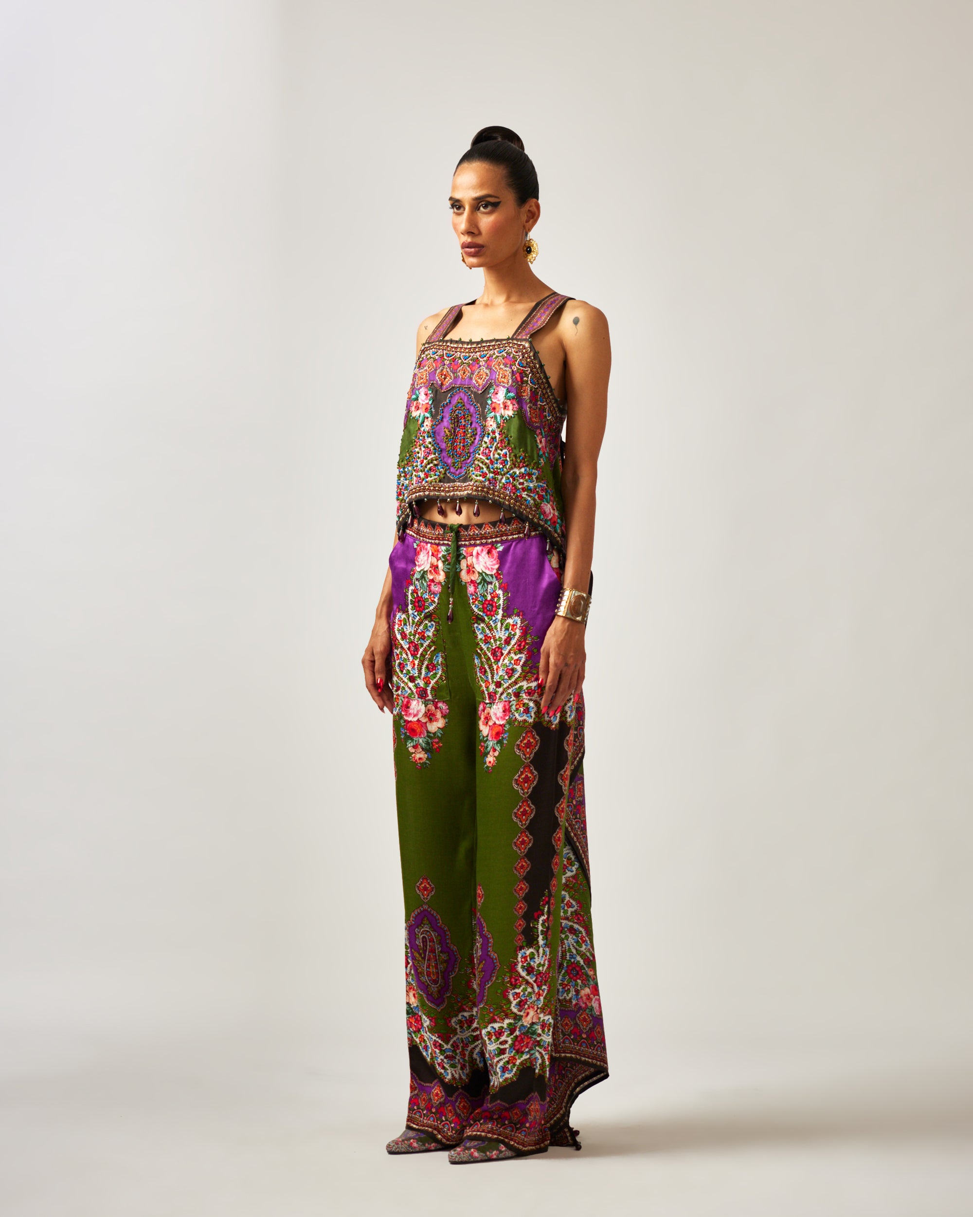 mon amour : Bershna - Purple/Emerald