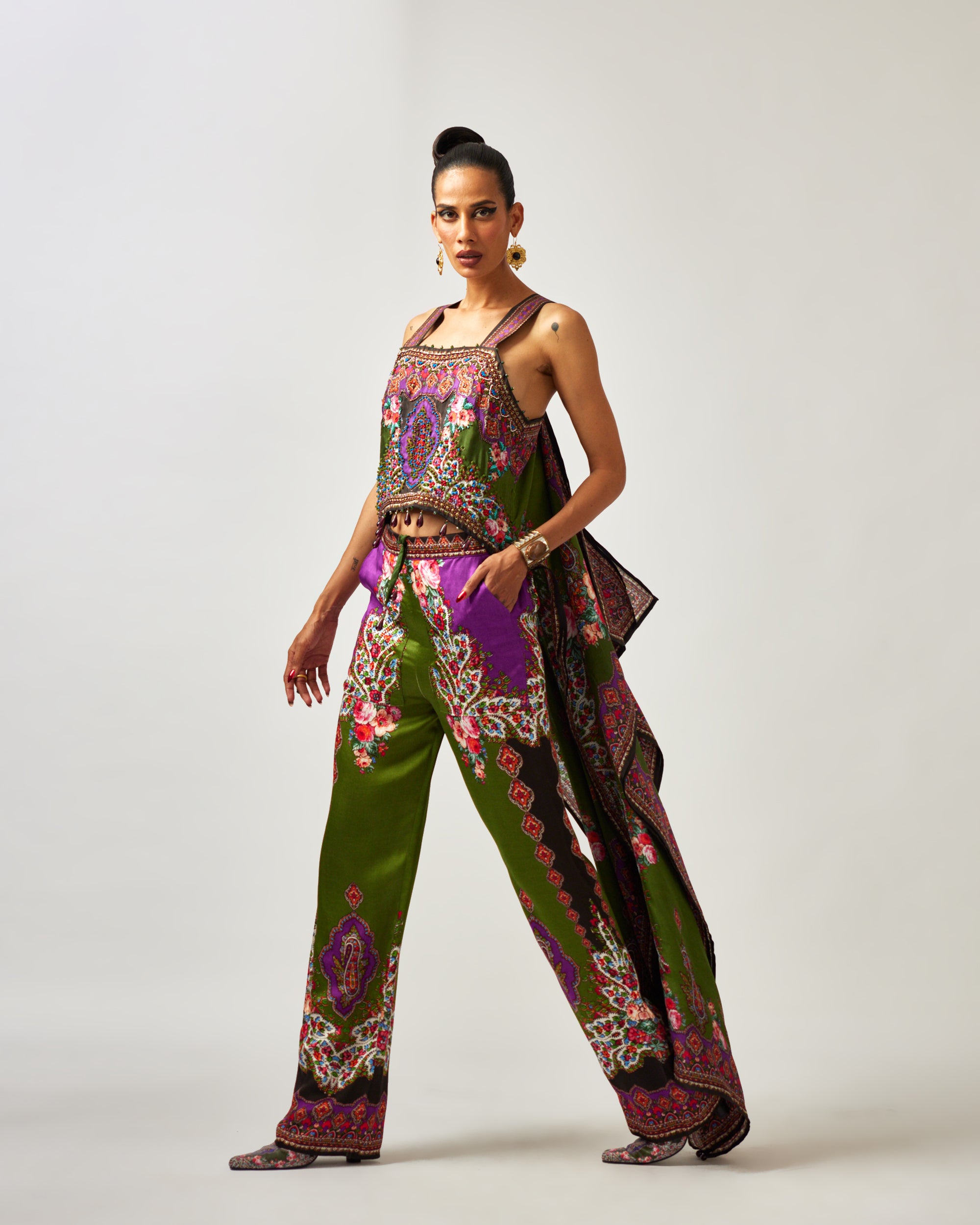 mon amour : Bershna - Purple/Emerald