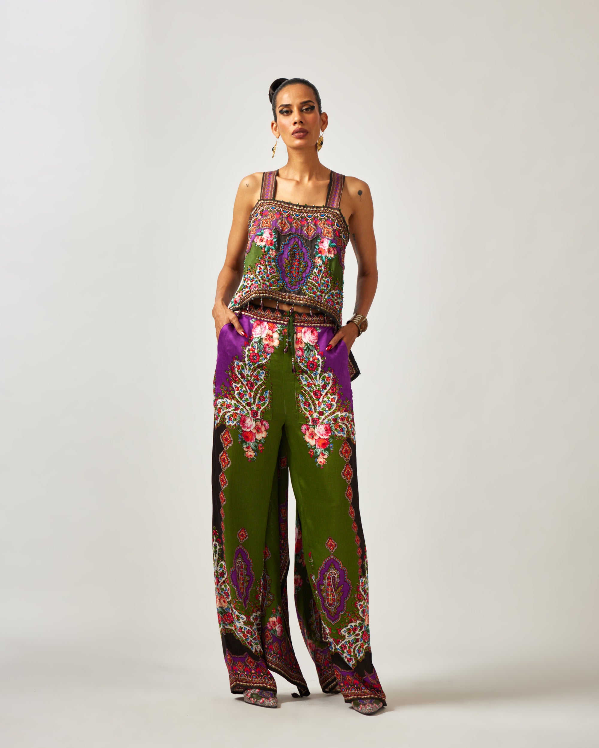 mon amour : Bershna - Purple/Emerald