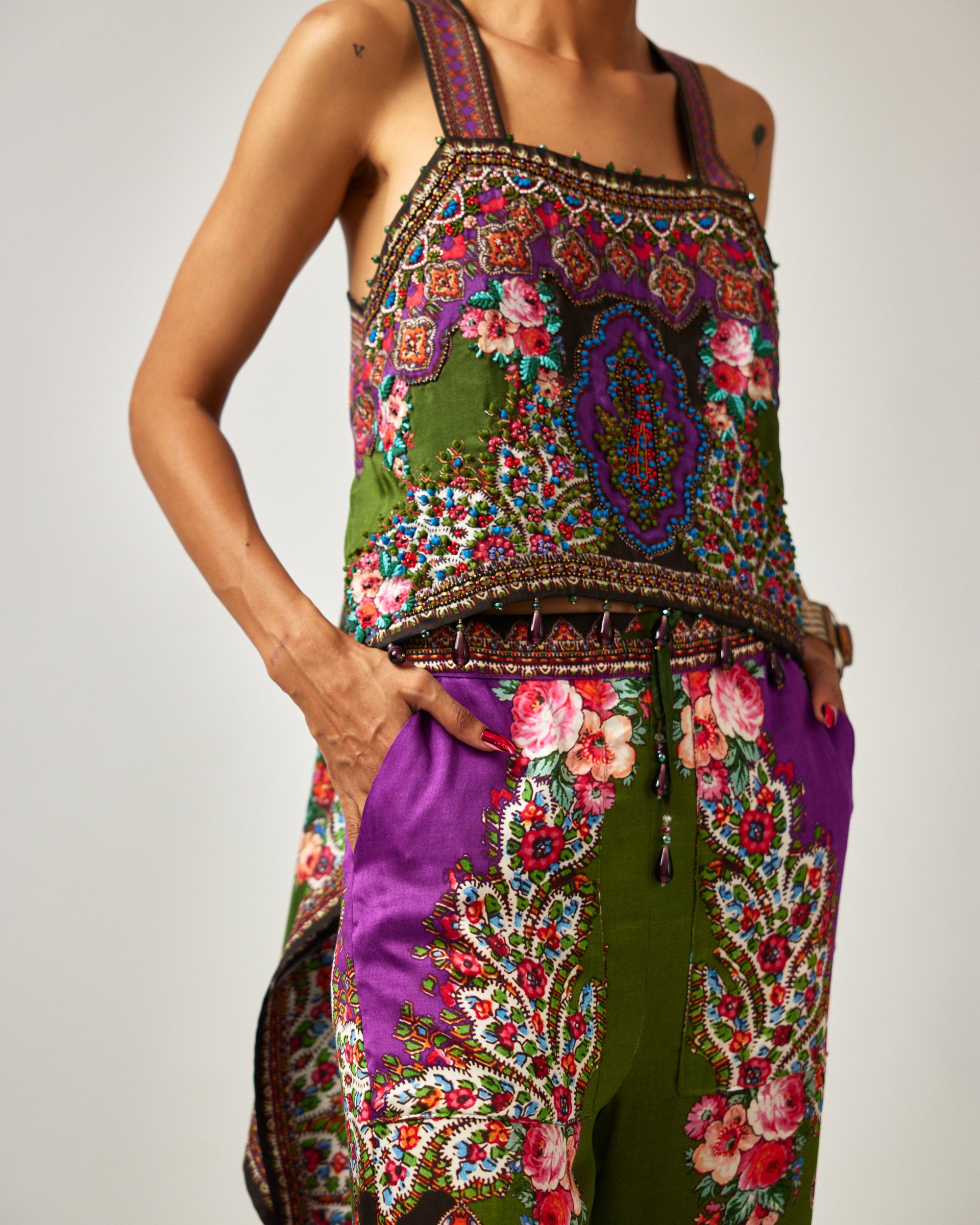mon amour : Bershna - Purple/Emerald