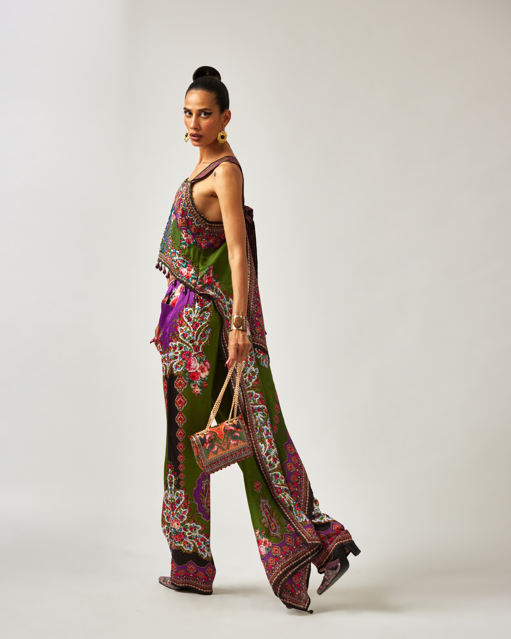 mon amour : Bershna - Purple/Emerald