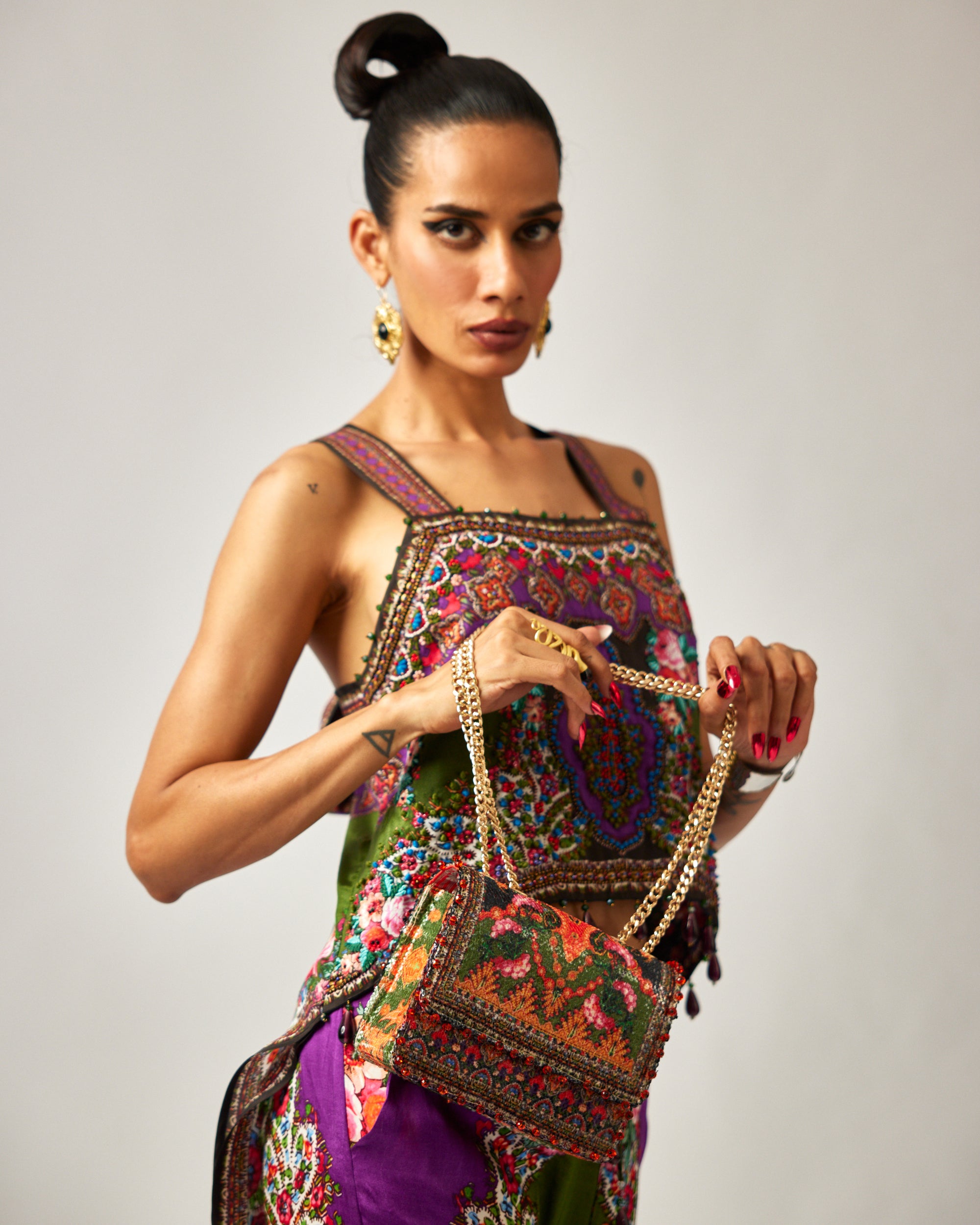 mon amour : Bershna - Purple/Emerald