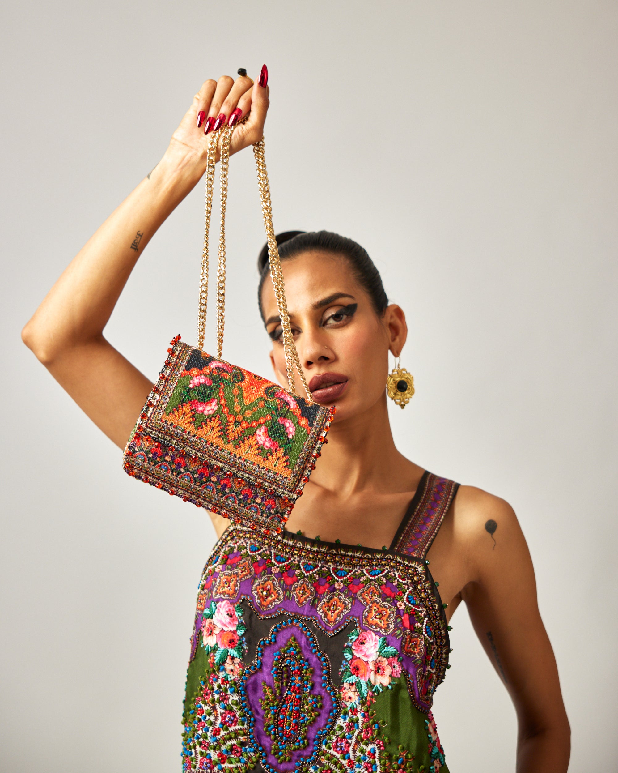 mon amour : Bershna - Purple/Emerald