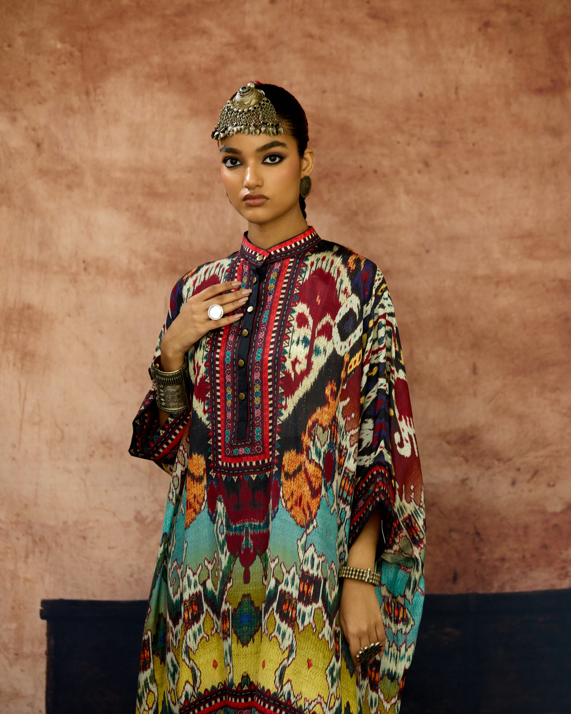 Kasbah : Chanel 36" - Aqua/Lime