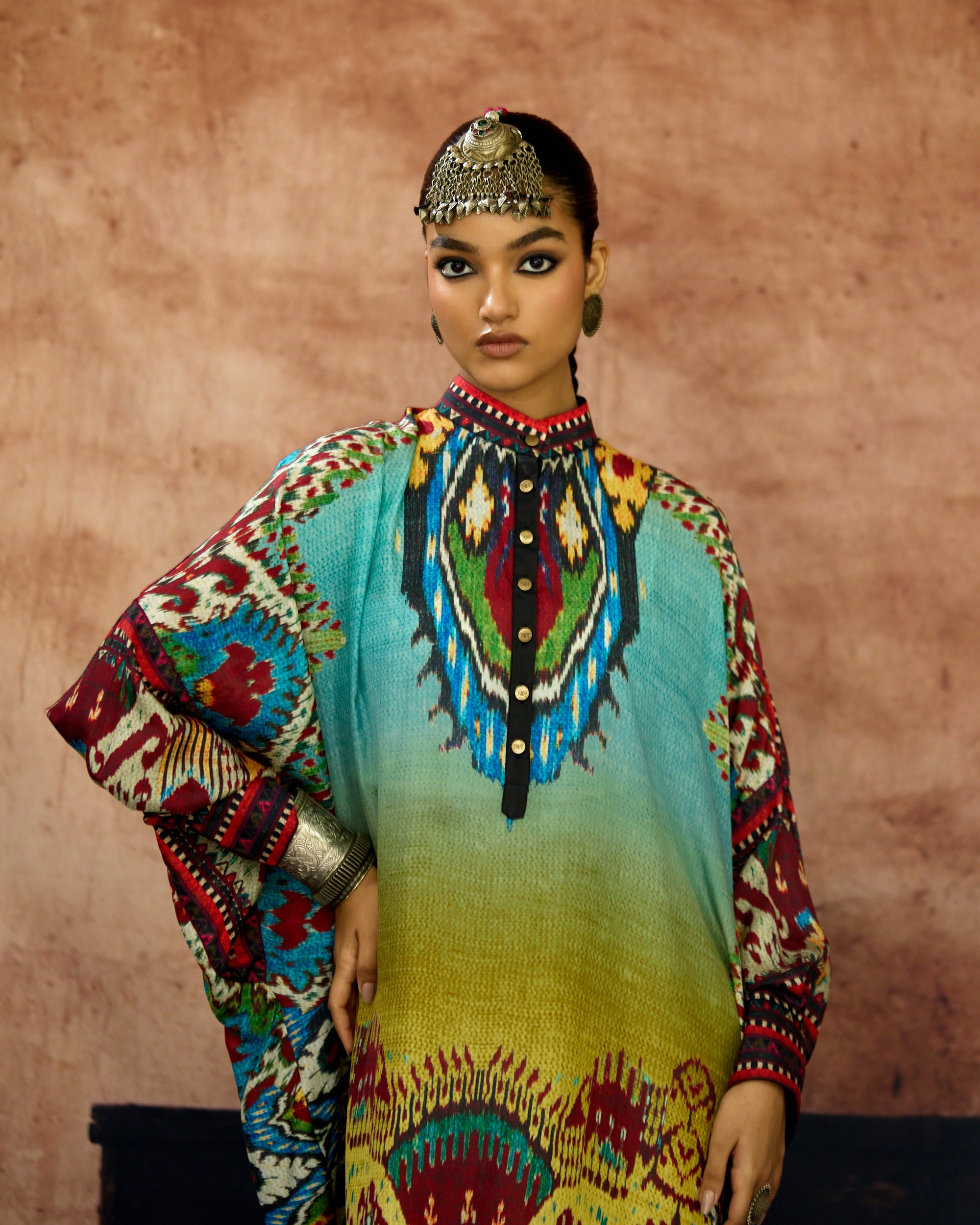 Kasbah : Mabel - Aqua/Lime