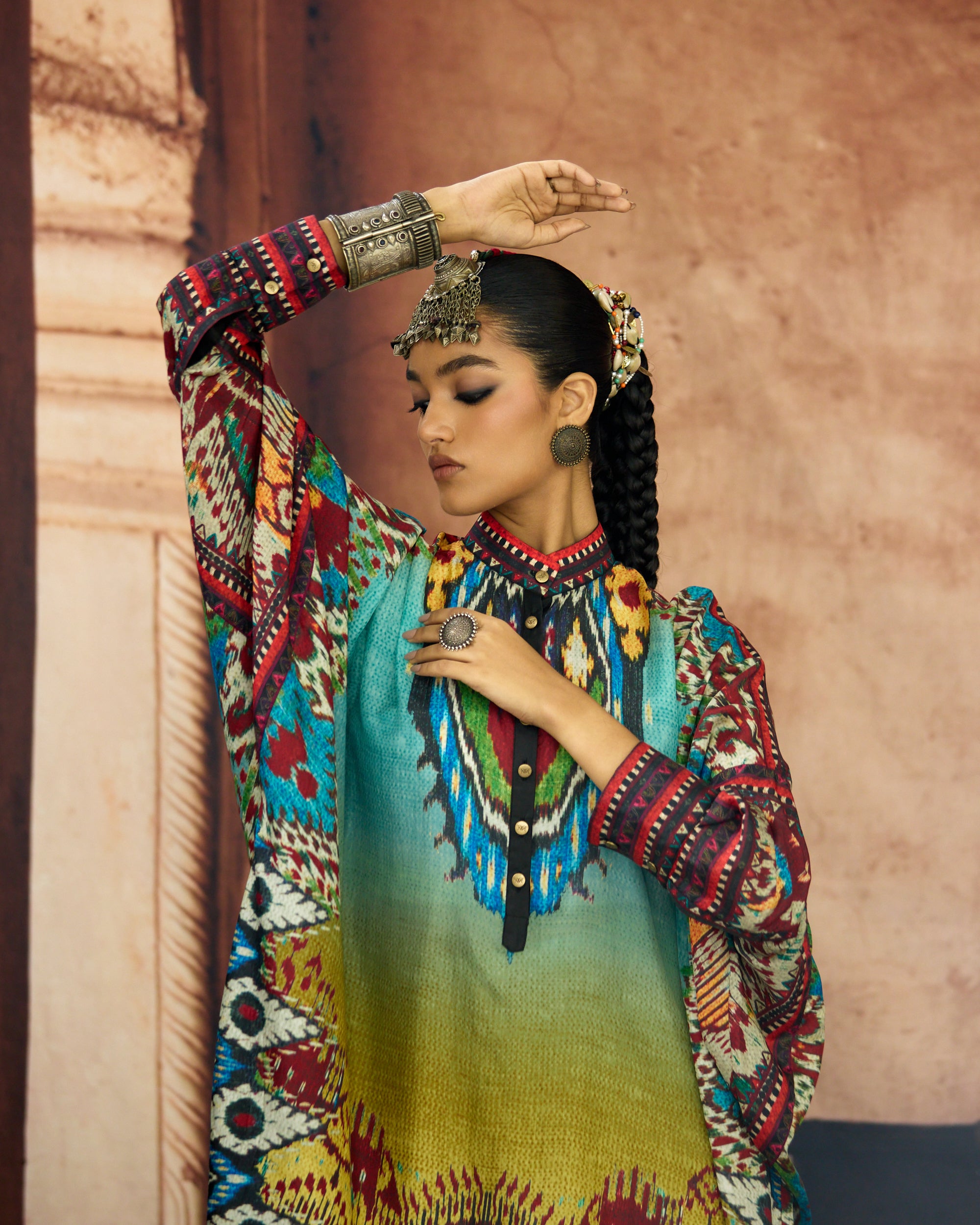 Kasbah : Mabel - Aqua/Lime