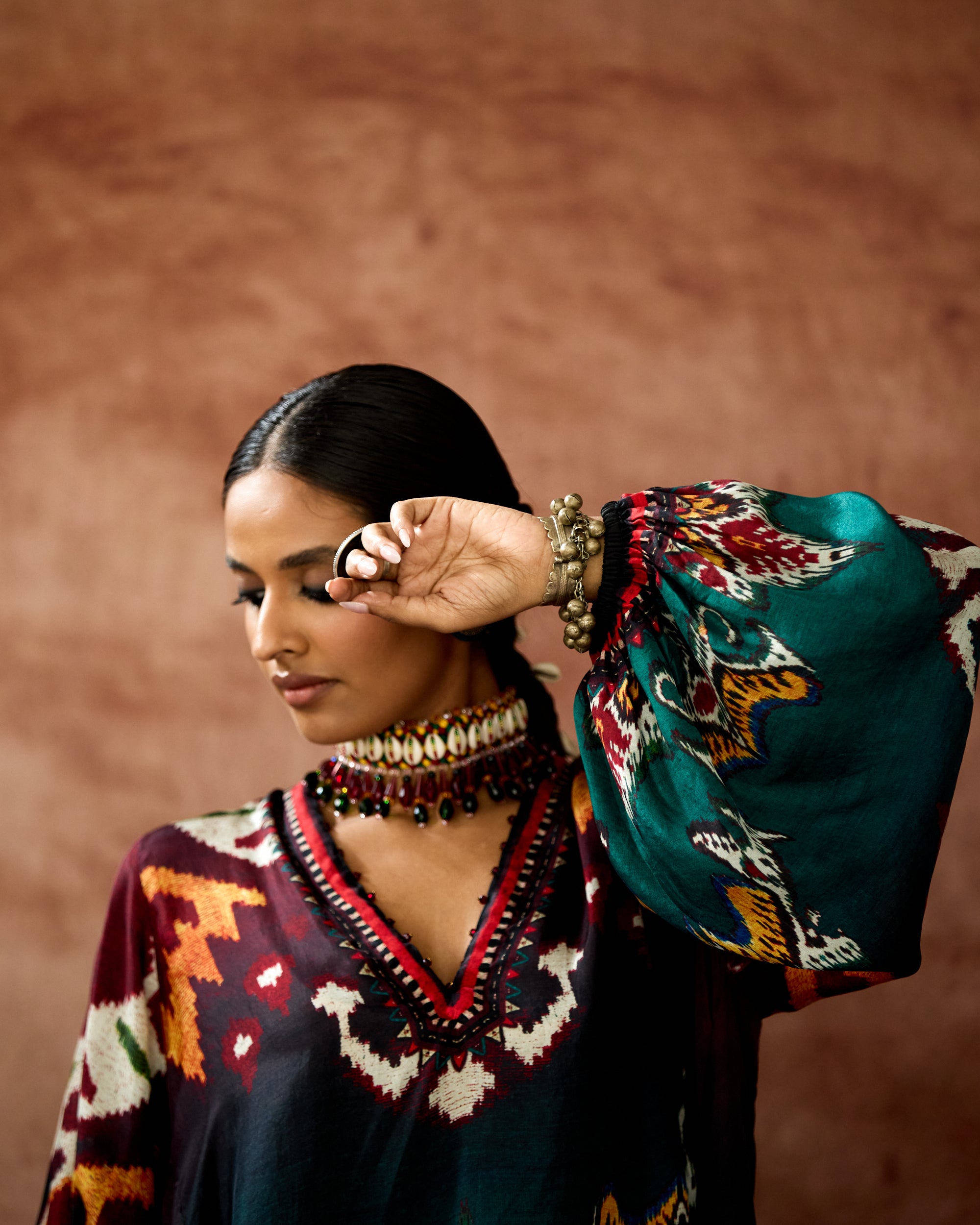 Kasbah : Sanaa - Burgundy/Teal