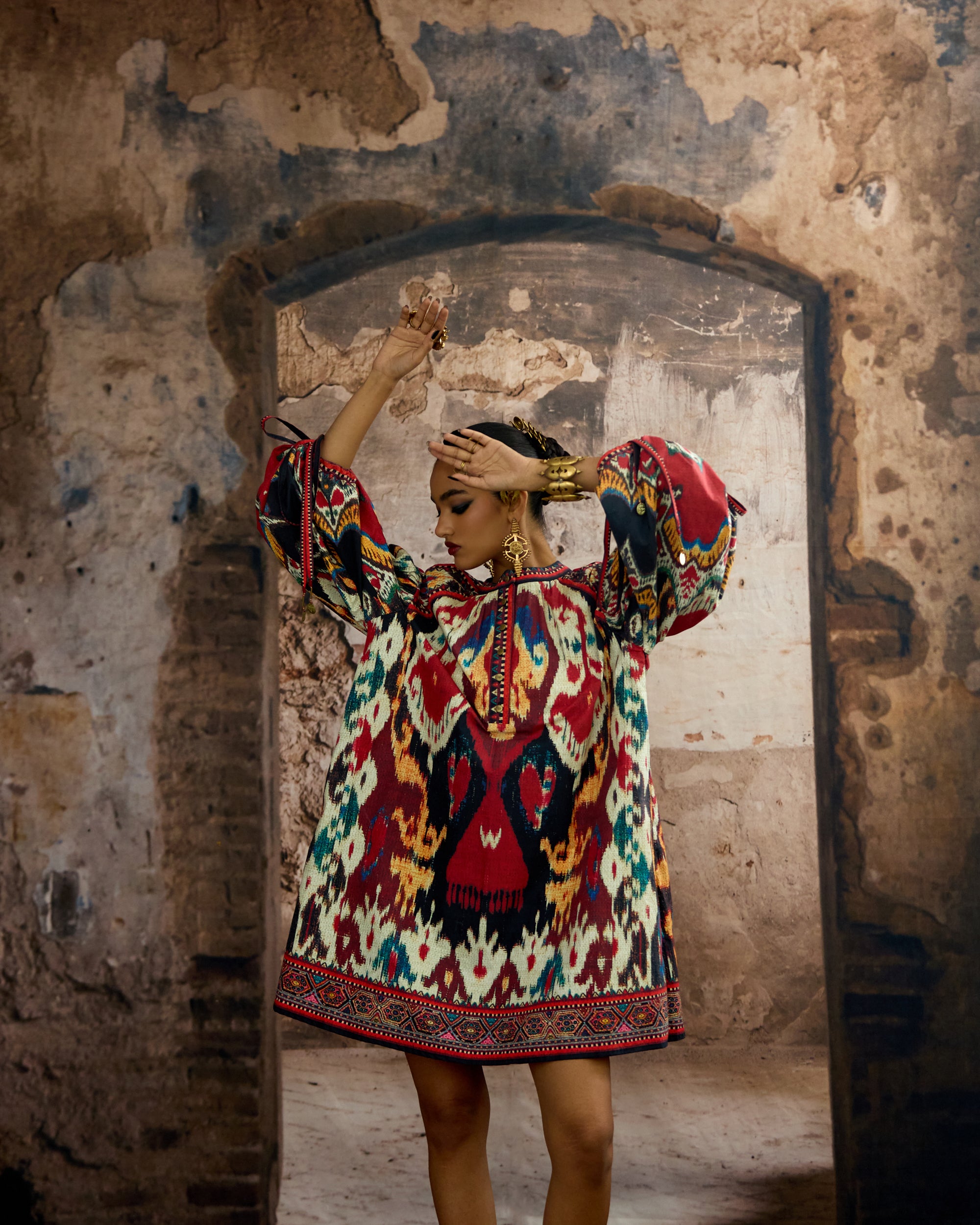 Kasbah : Angelica - Beige/Maroon