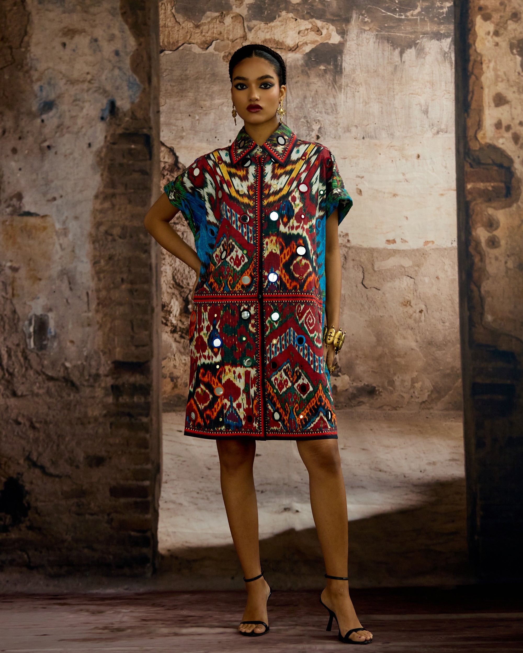 Kasbah : Emilia - Blue/Maroon