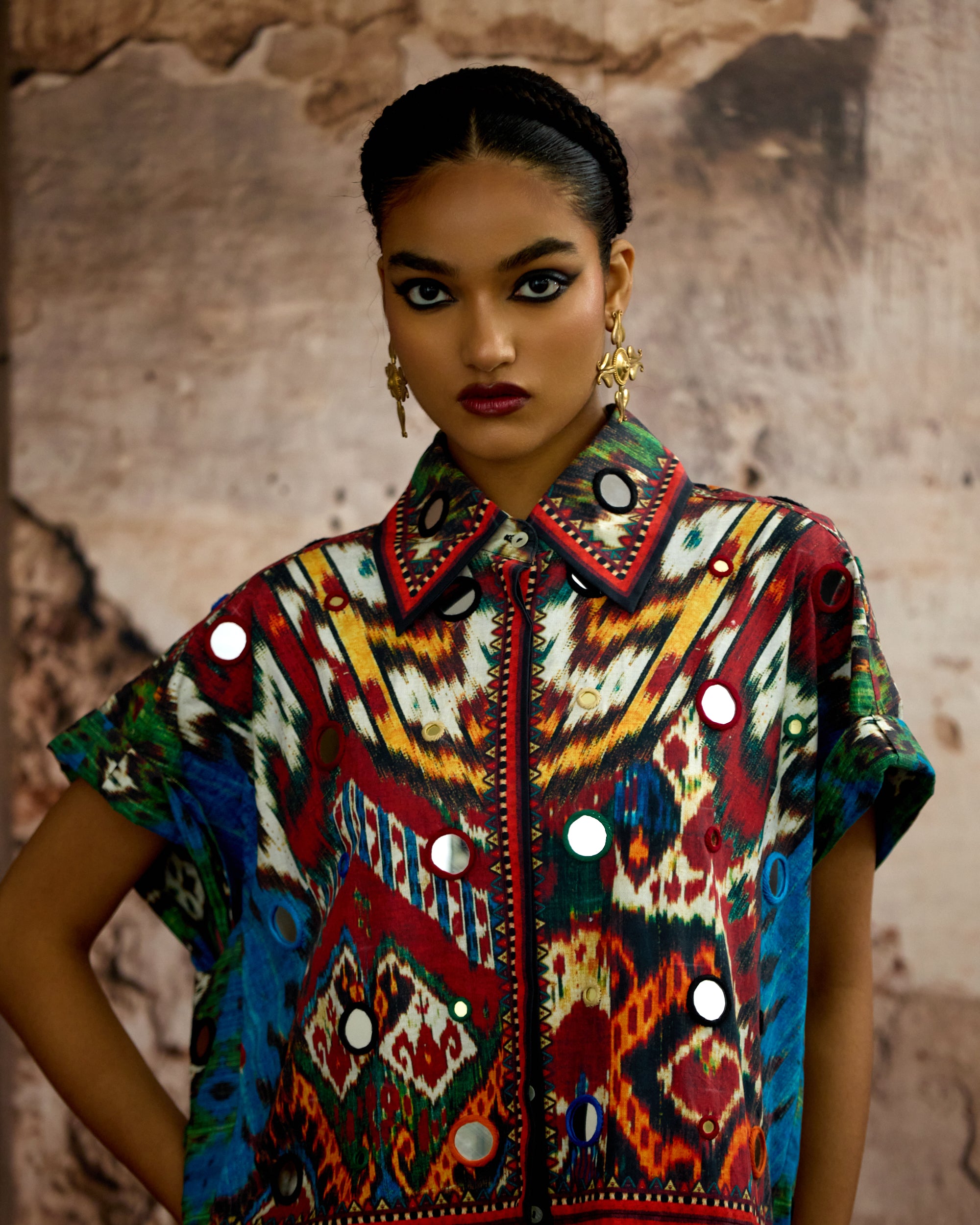 Kasbah : Emilia - Blue/Maroon