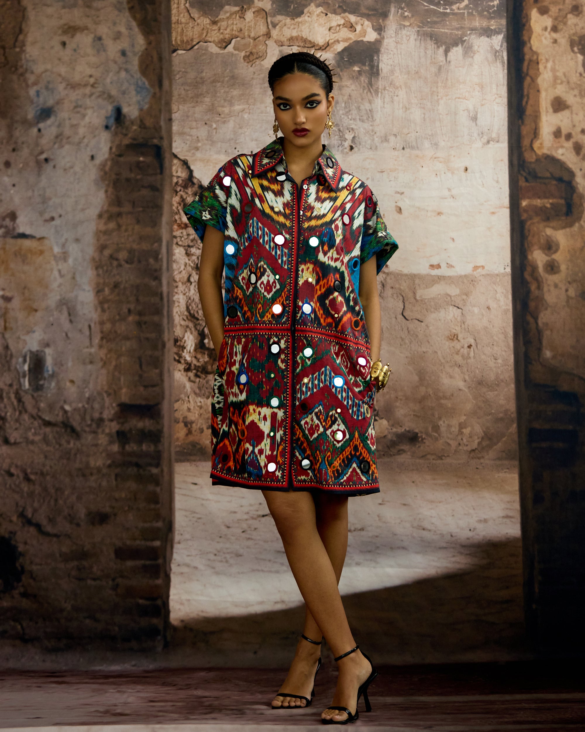 Kasbah : Emilia - Blue/Maroon
