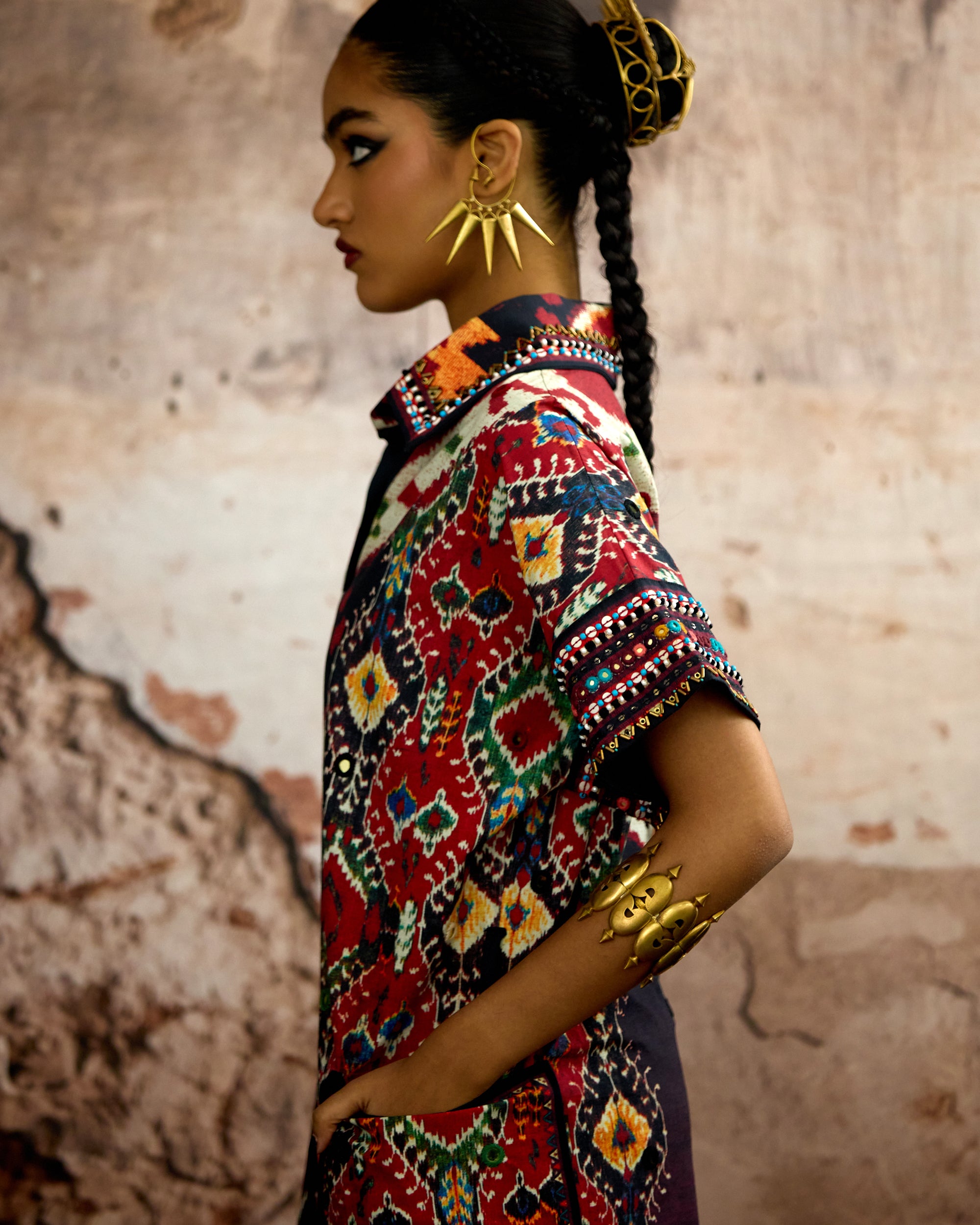 Kasbah : Silvia - Black/Maroon
