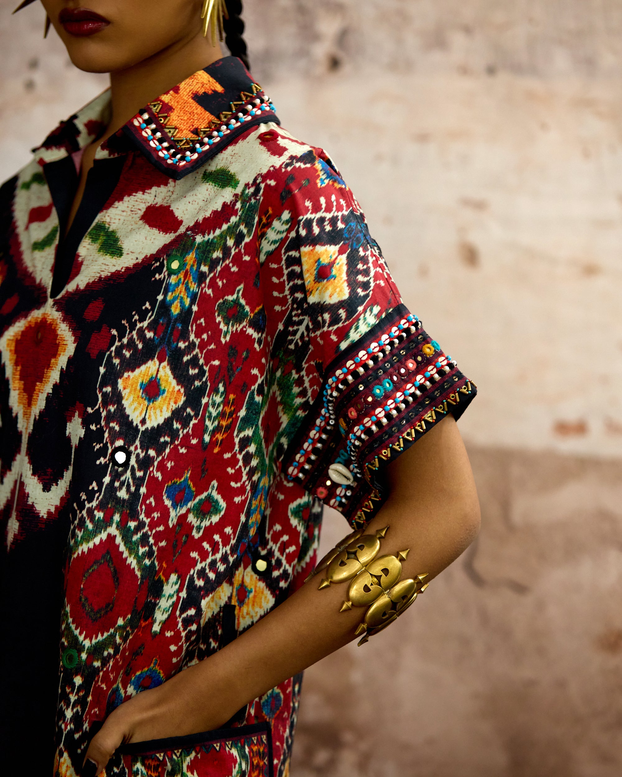 Kasbah : Silvia - Black/Maroon