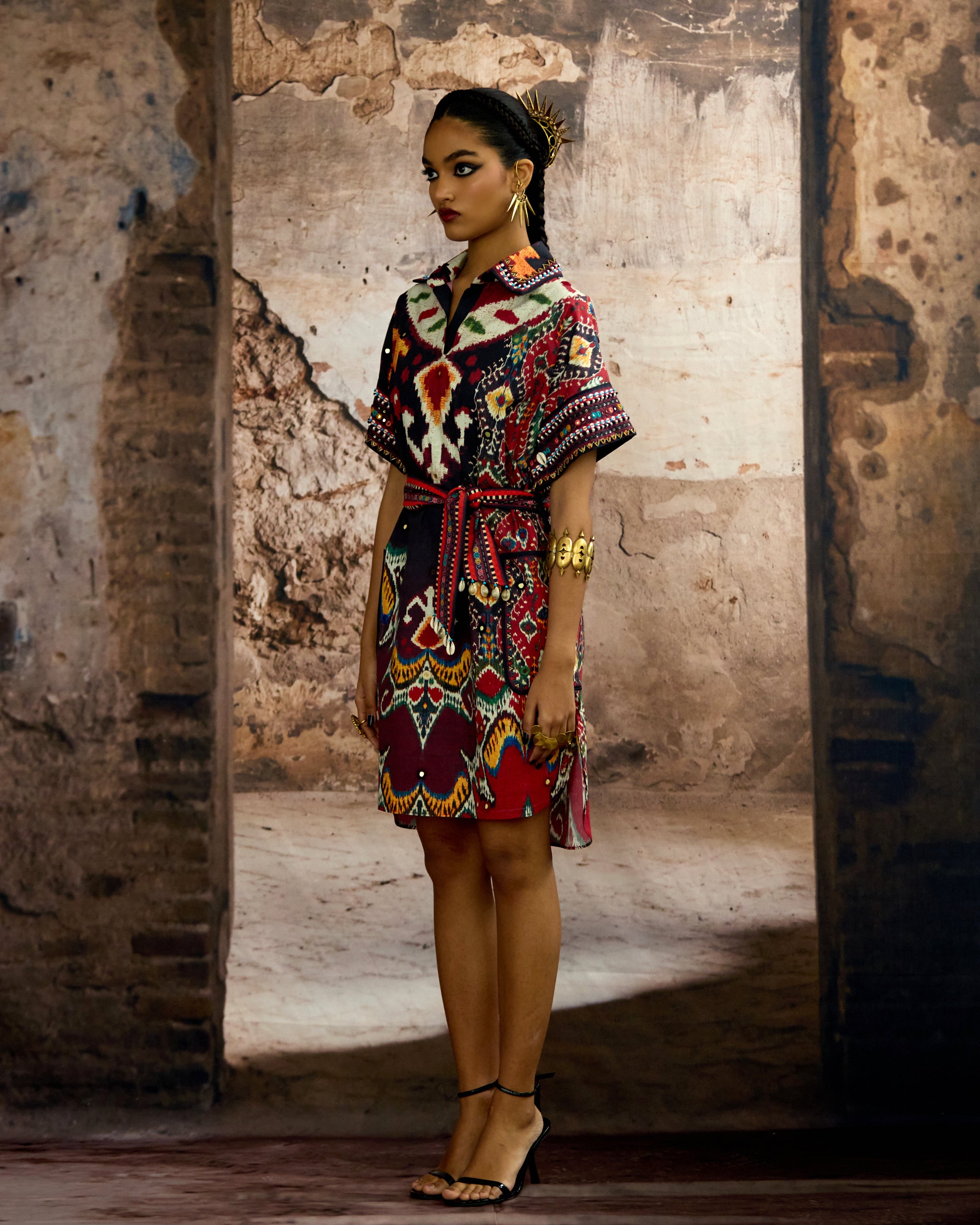 Kasbah : Silvia - Black/Maroon