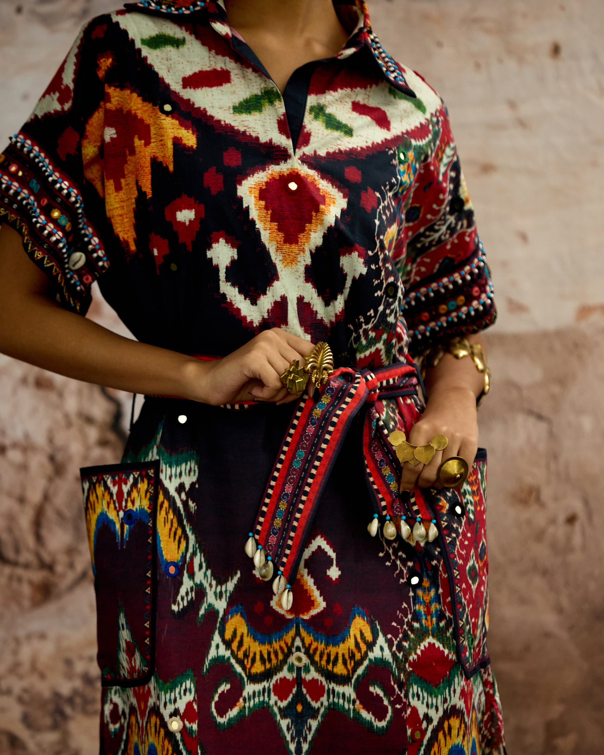 Kasbah : Silvia - Black/Maroon