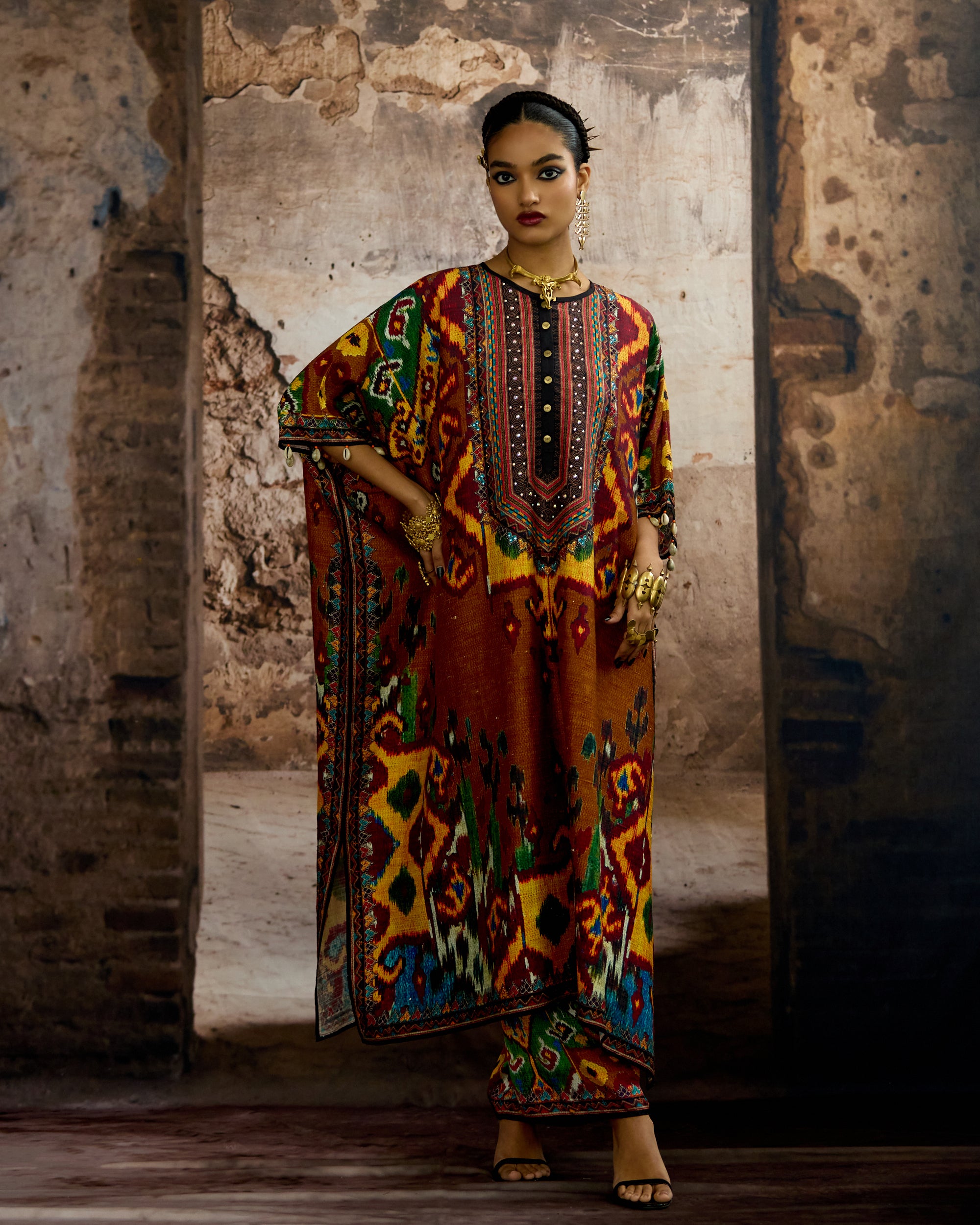 Kasbah : Kanish - Mustard/Rust