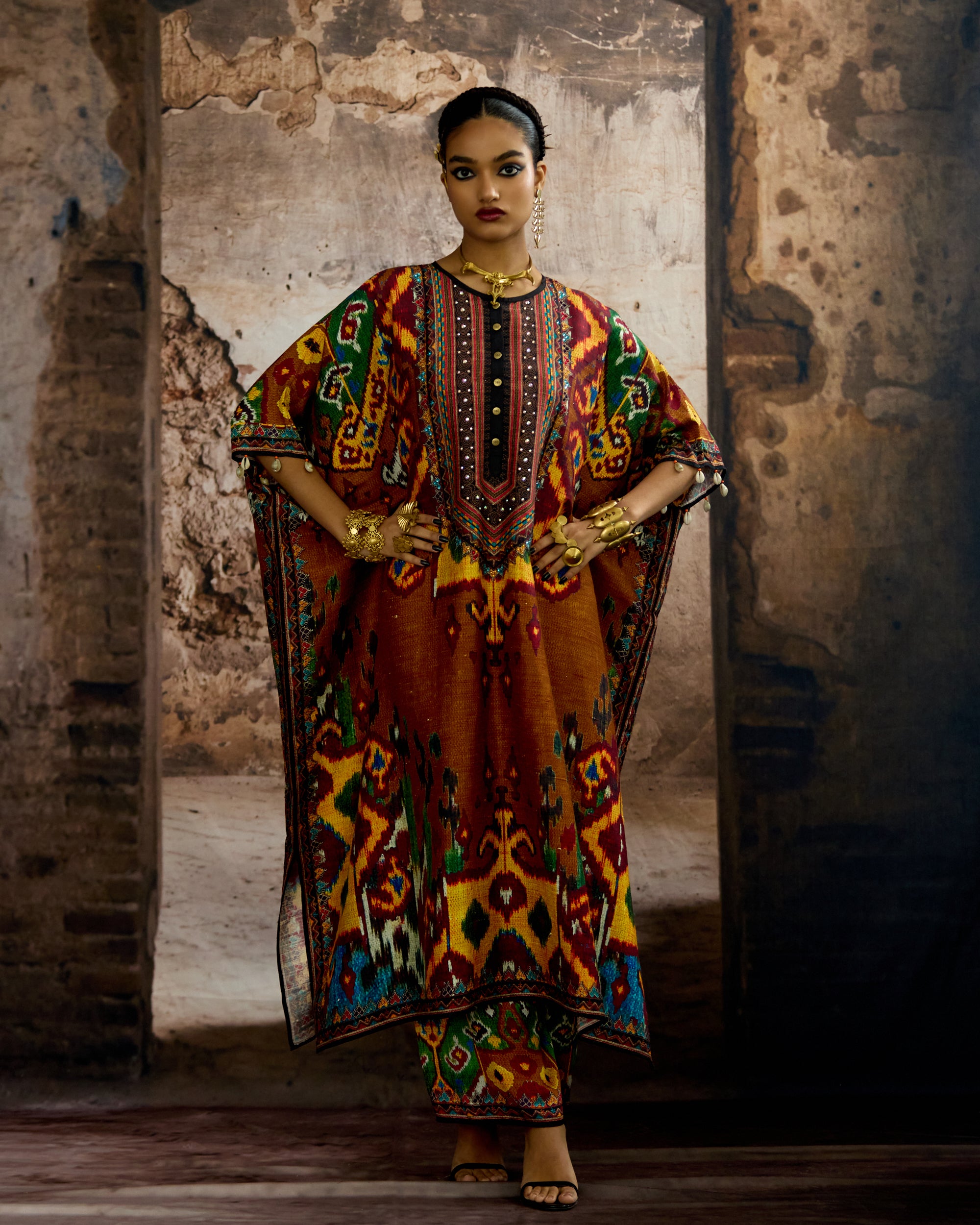 Kasbah : Kanish - Mustard/Rust