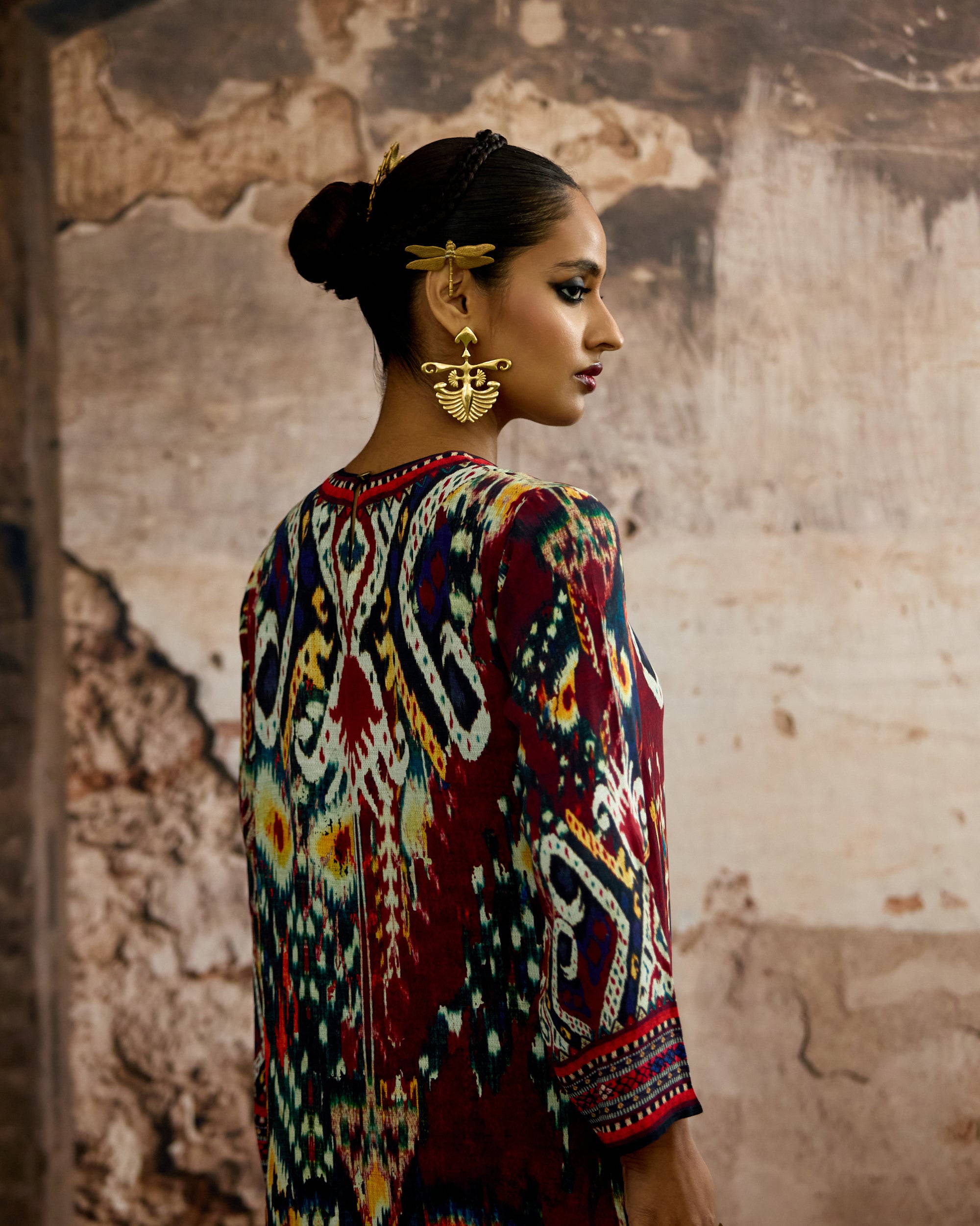 Kasbah : Vishakha - Maroon/Multi