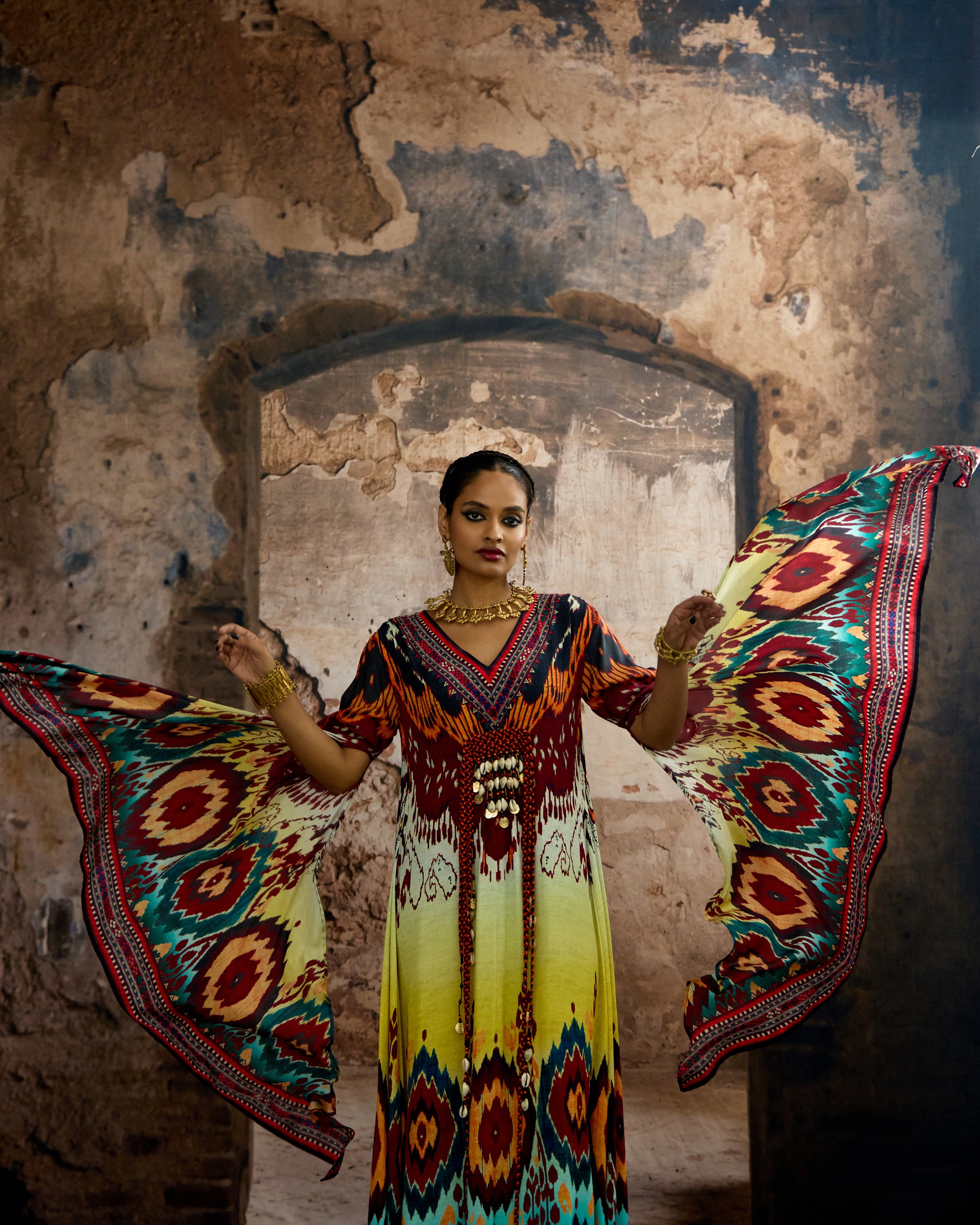 Kasbah : Abeer - Aqua/Lime