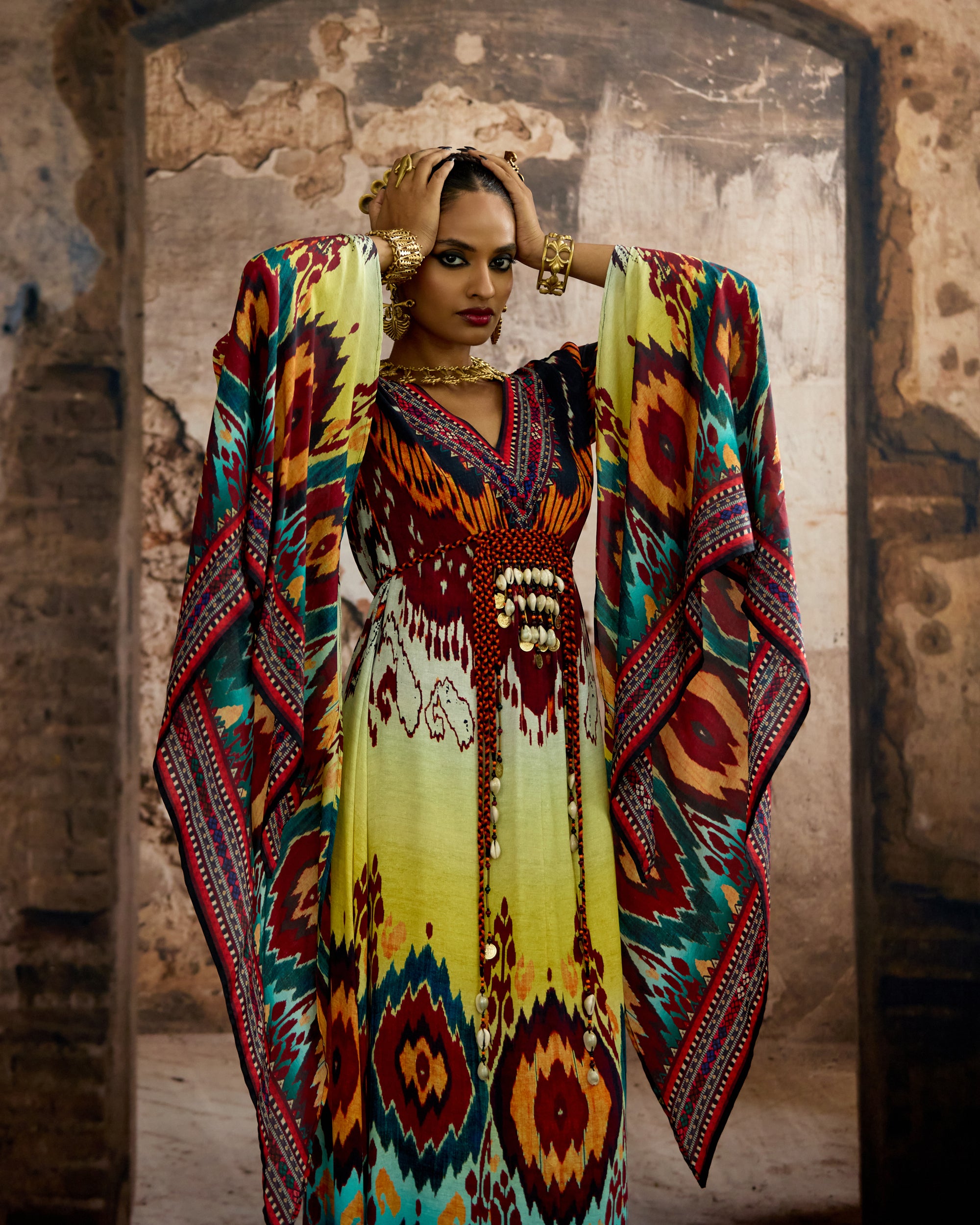 Kasbah : Abeer - Aqua/Lime