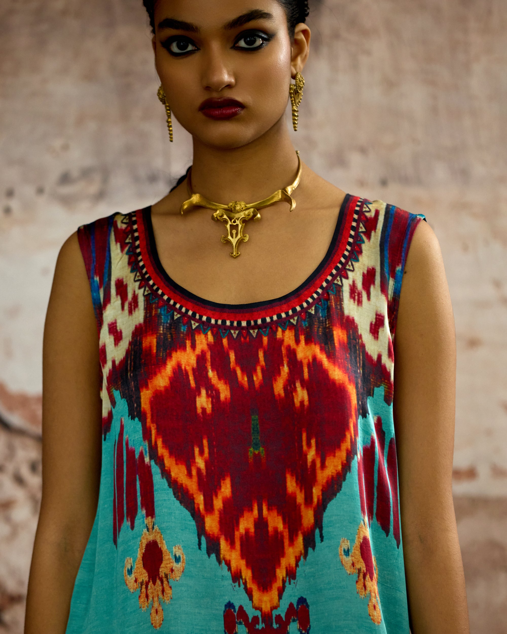 Kasbah : Kimono - Aqua/Lime