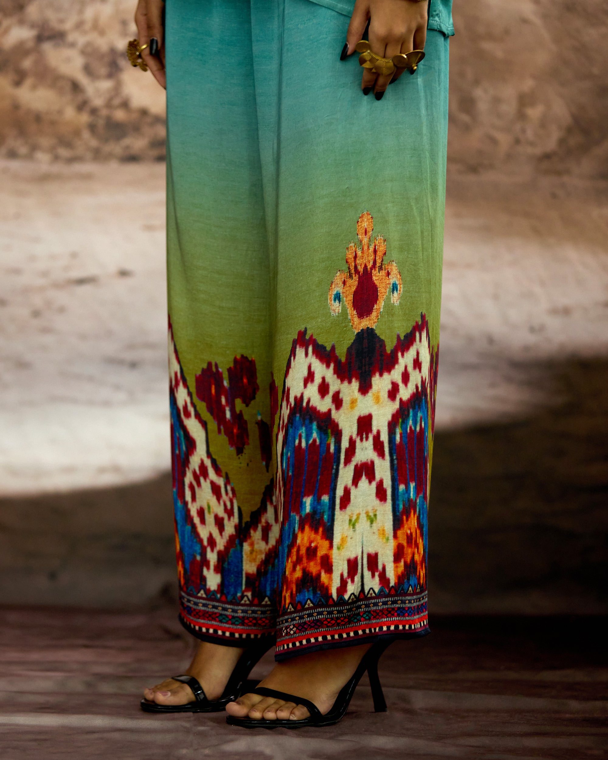 Kasbah : Kimono - Aqua/Lime