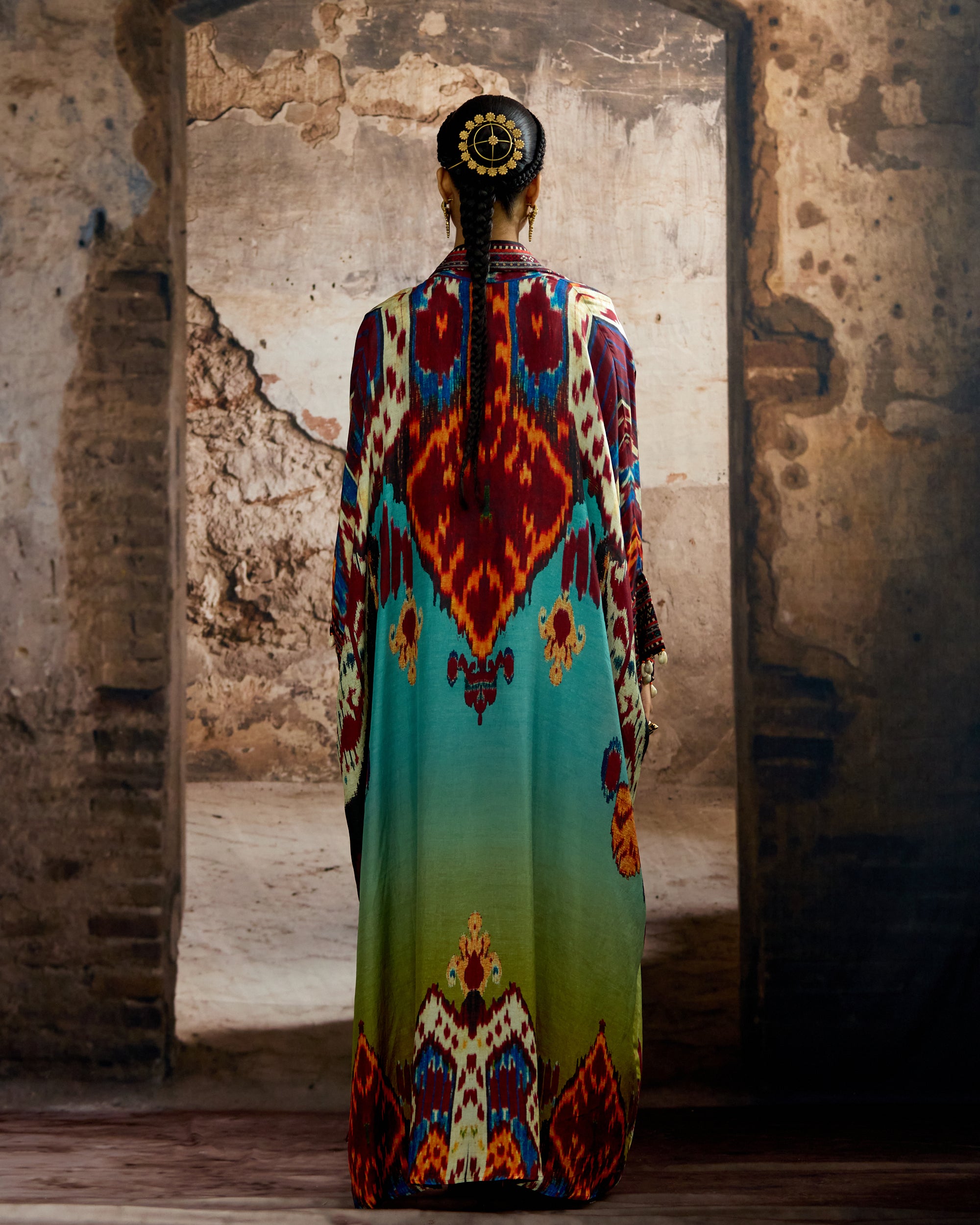 Kasbah : Kimono - Aqua/Lime
