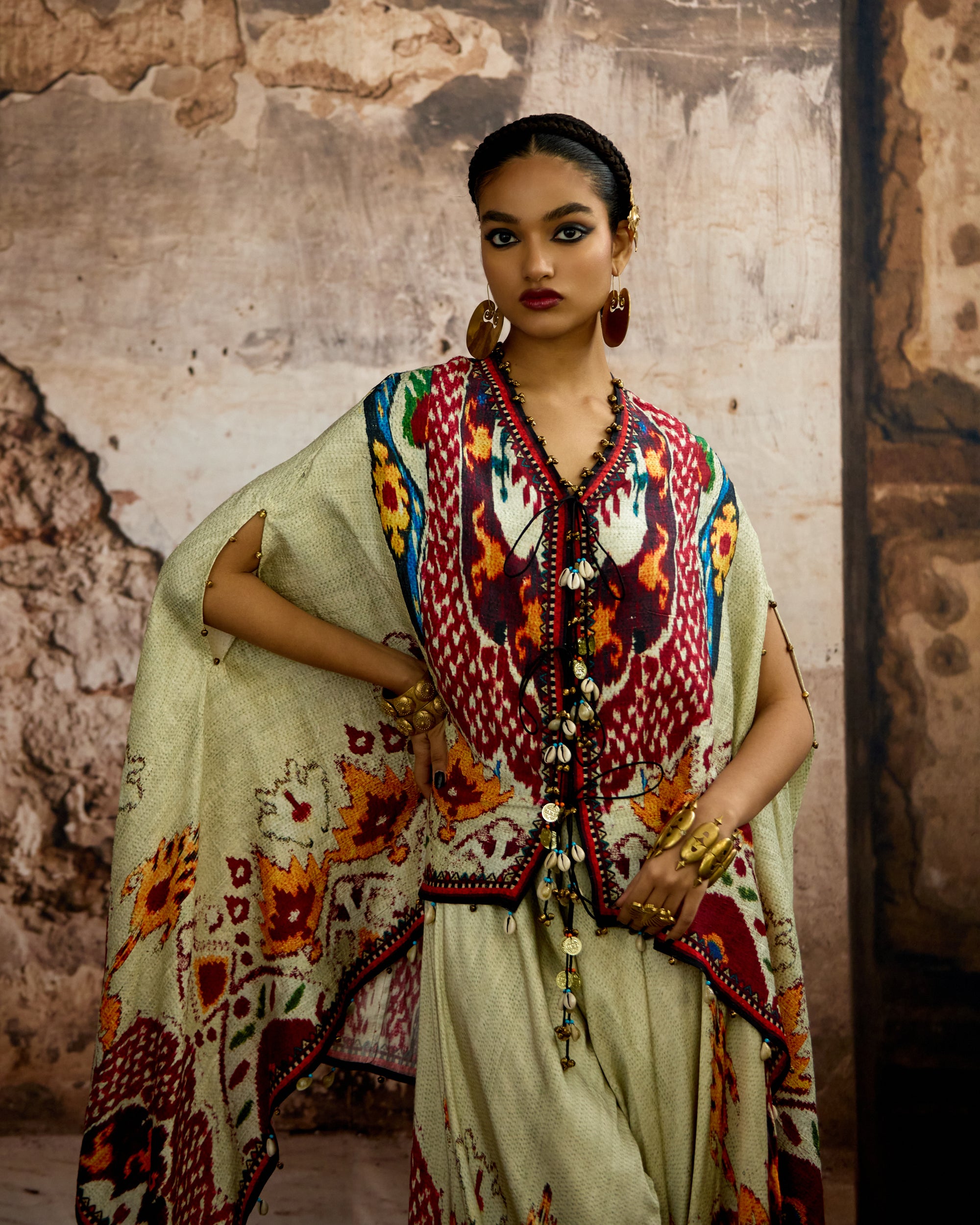 Kasbah : Prisha - Eggshell/Red