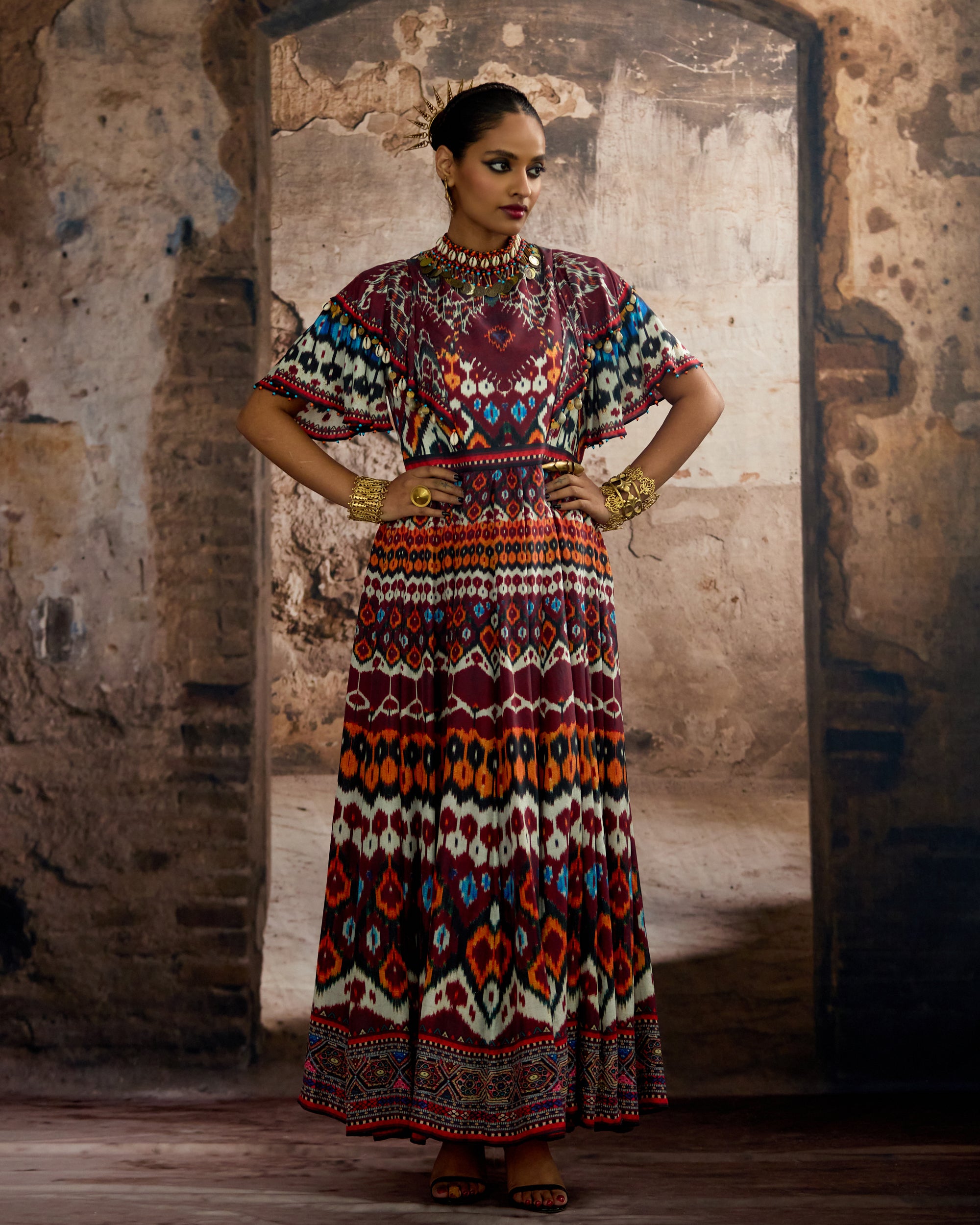 Kasbah : Faliha - Maroon/Multi