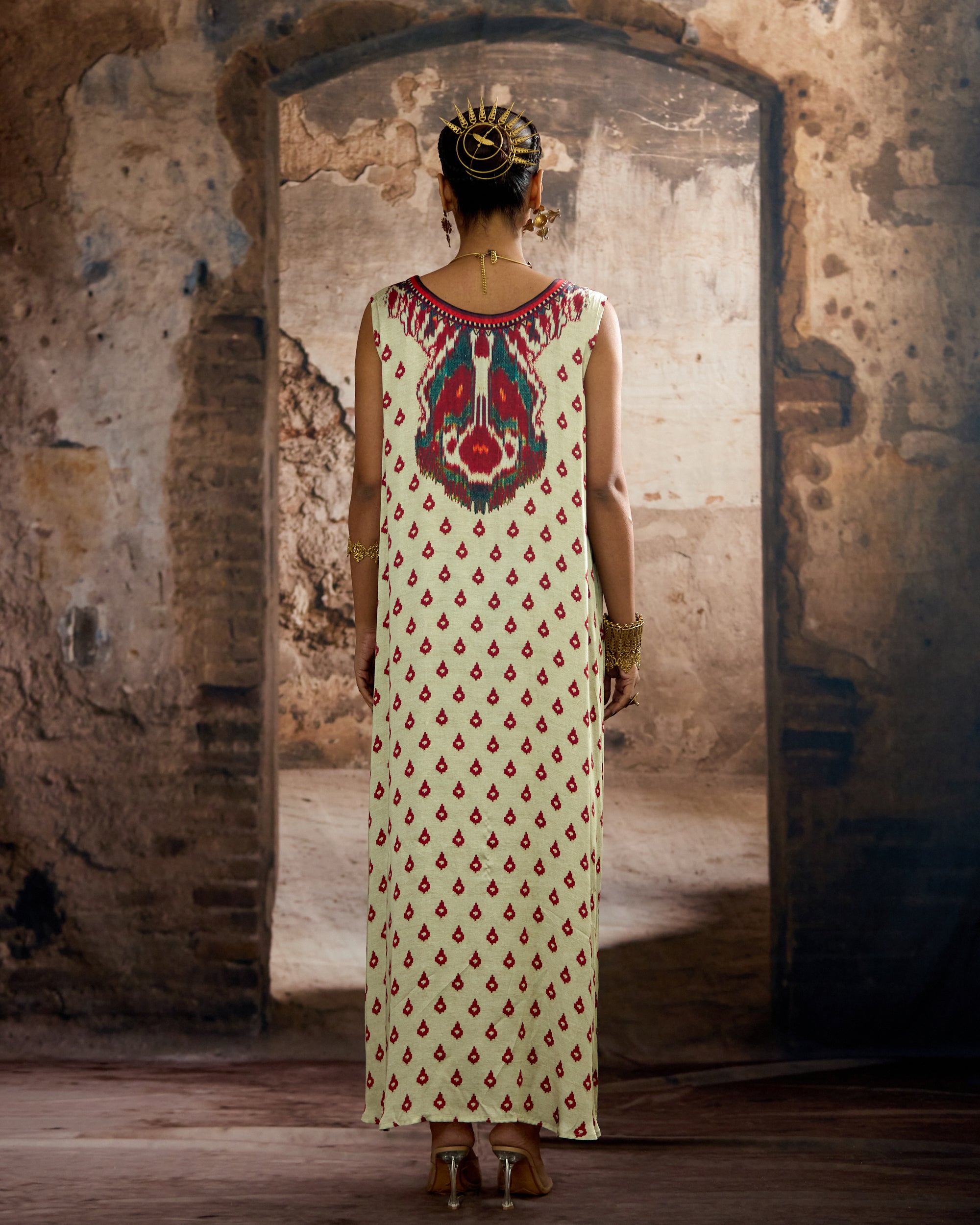 Kasbah : Aziza - Beige/Maroon