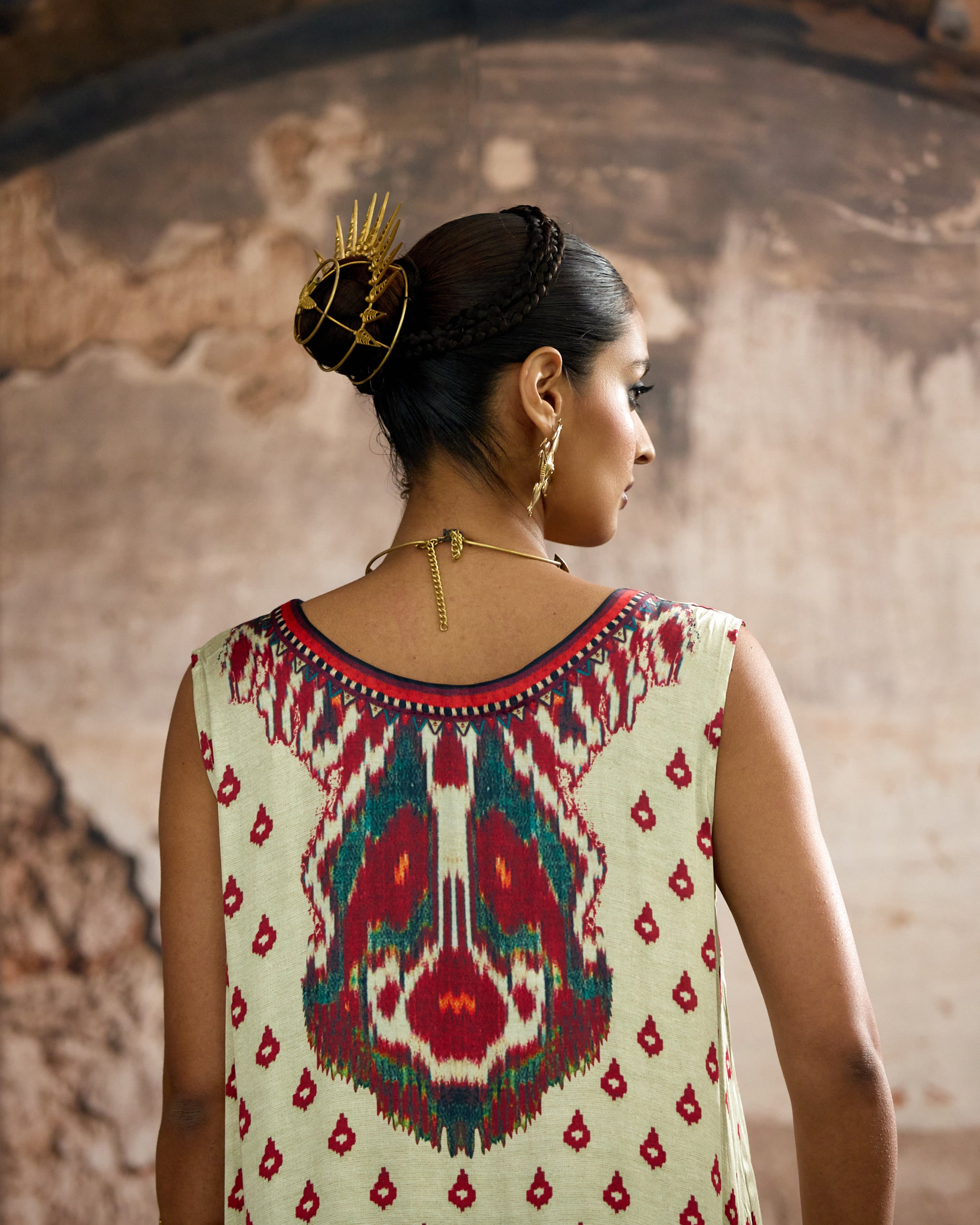 Kasbah : Aziza - Beige/Maroon