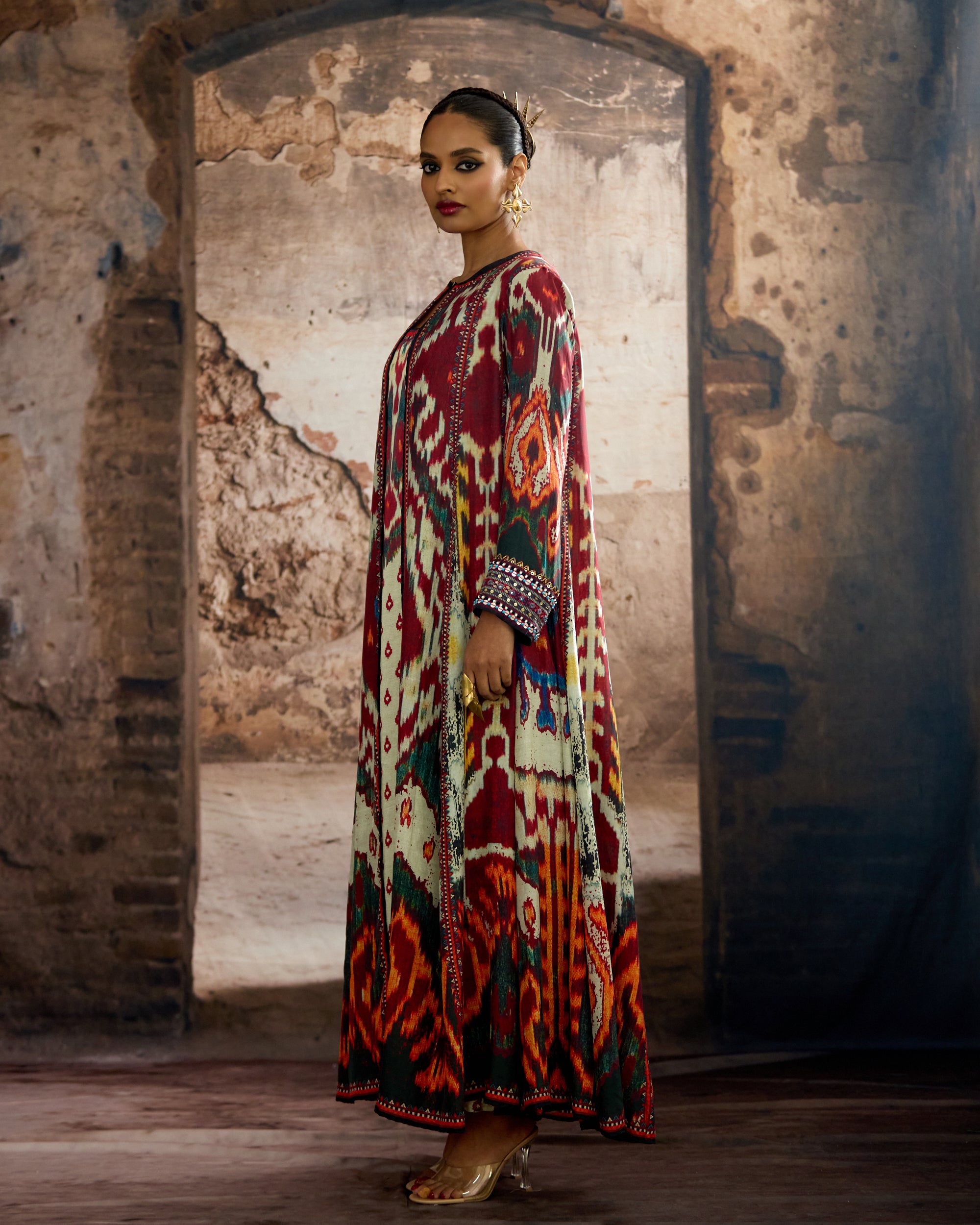 Kasbah : Aziza - Beige/Maroon