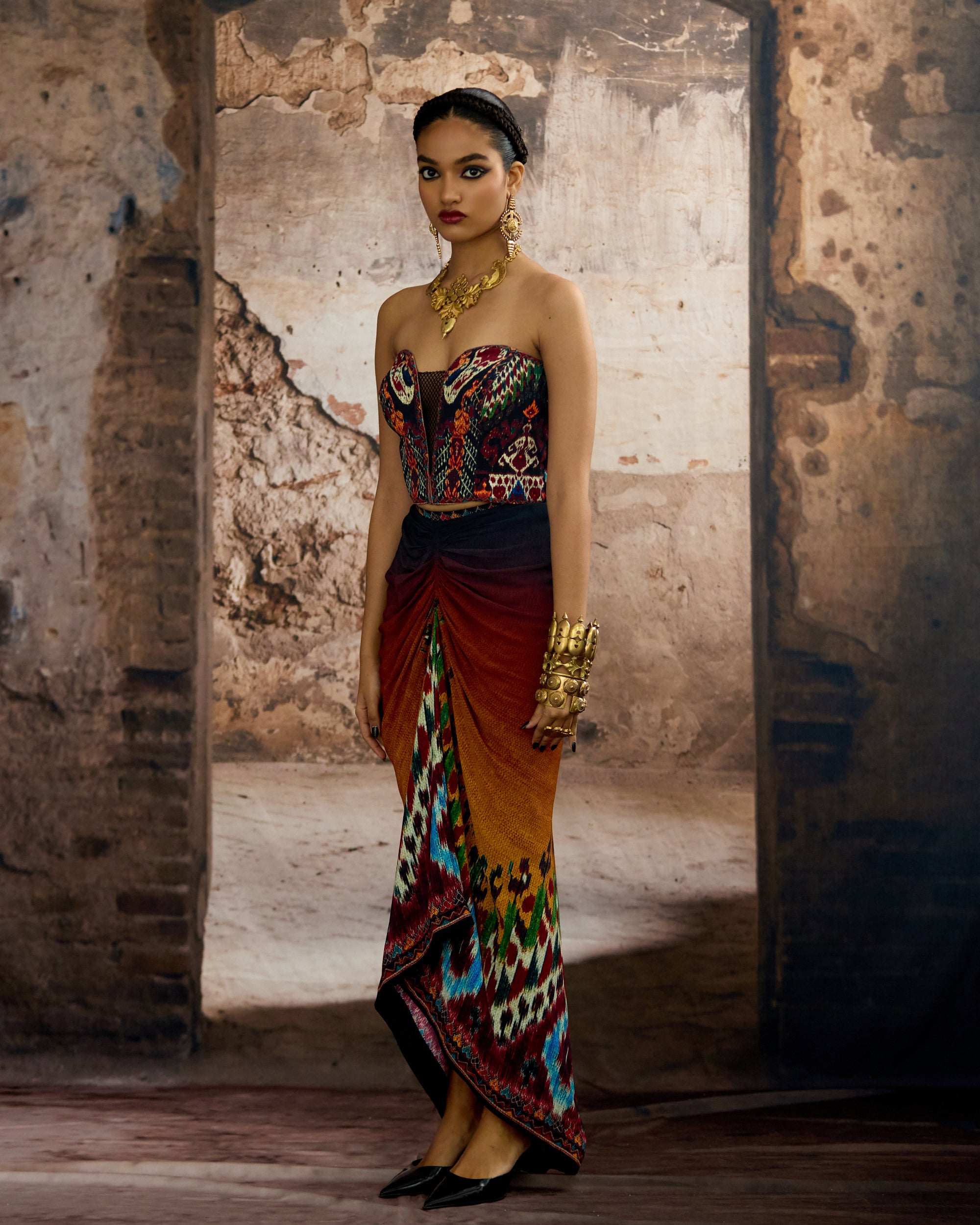 Kasbah : Jannat/Corset/Draupati - Mustard/Multi